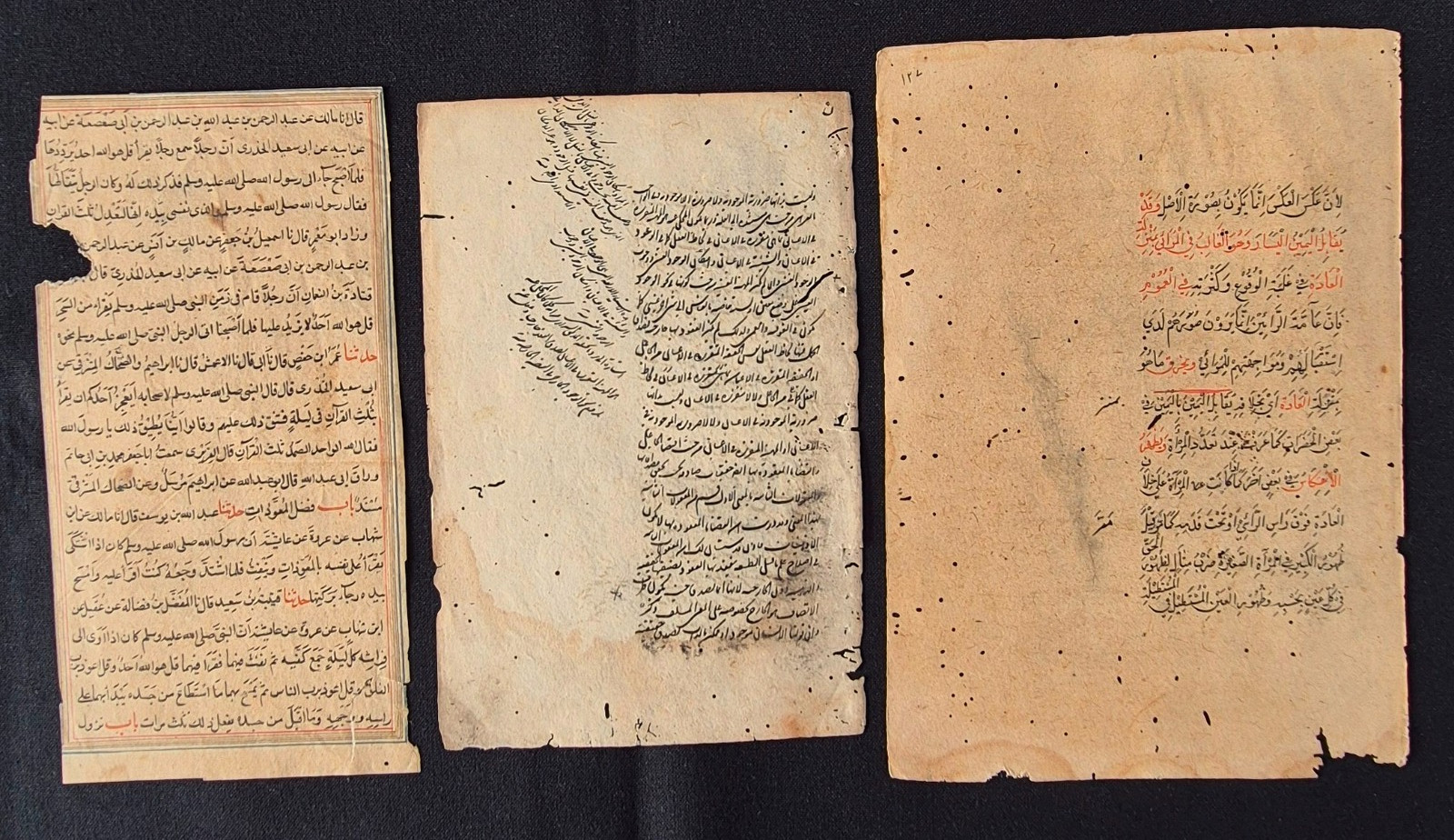 VINTAGE ANTIQUE ARABIC/PERSIAN HANDWRITTEN MANUSCRIPT LEAVES. LEAVES-3