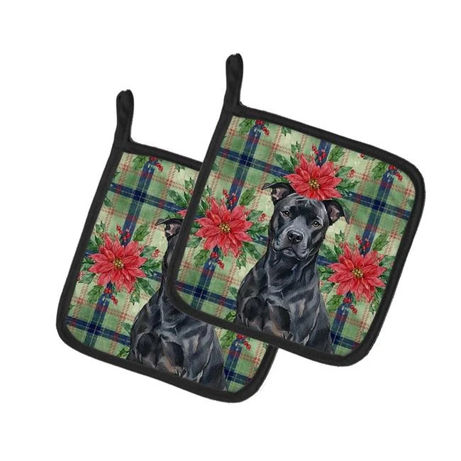 Carolines Treasures WDK8481PTHD Unisex Adult Black American Staffordshire Ter...