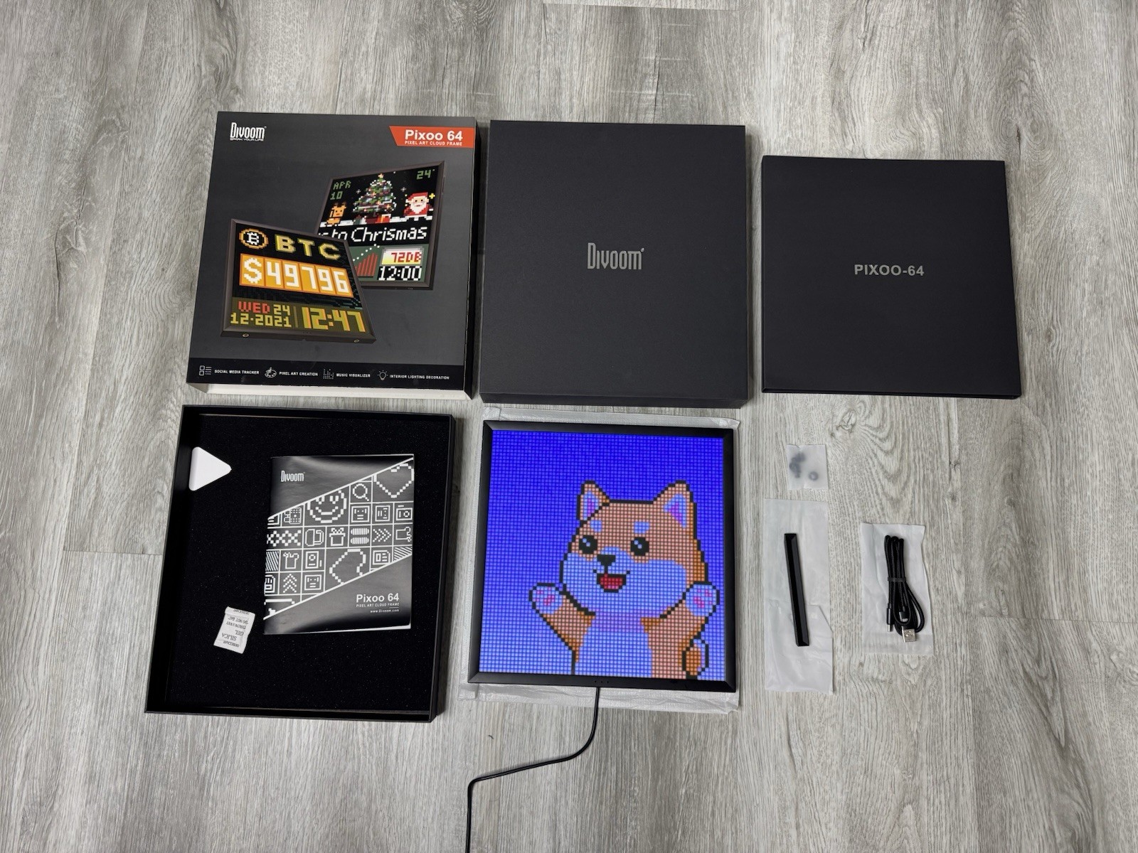 Divoom Pixoo64 64x64 Pixel Art LED Display Social Media Counter