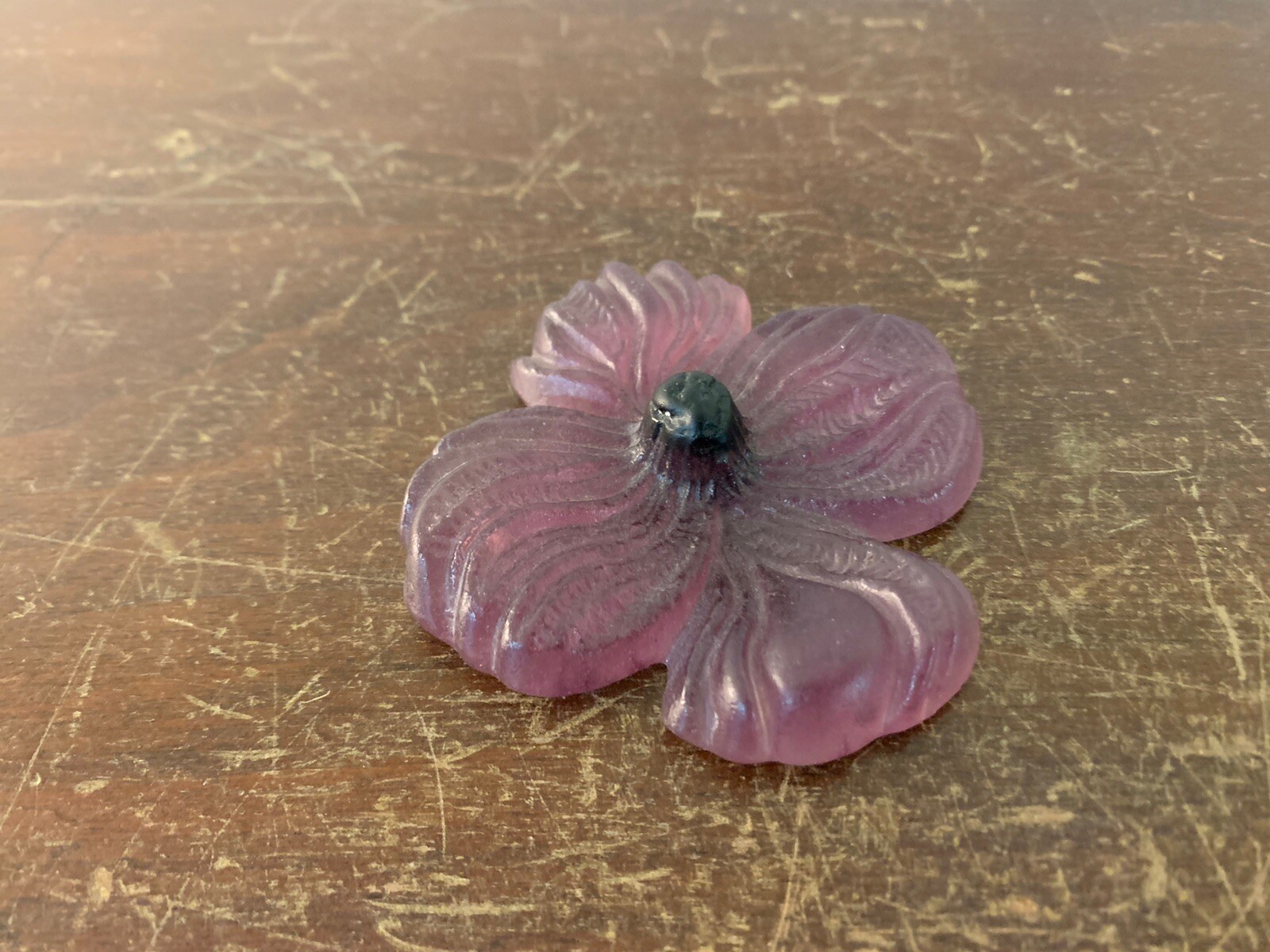 Purple Glass Paste Flower Daum?