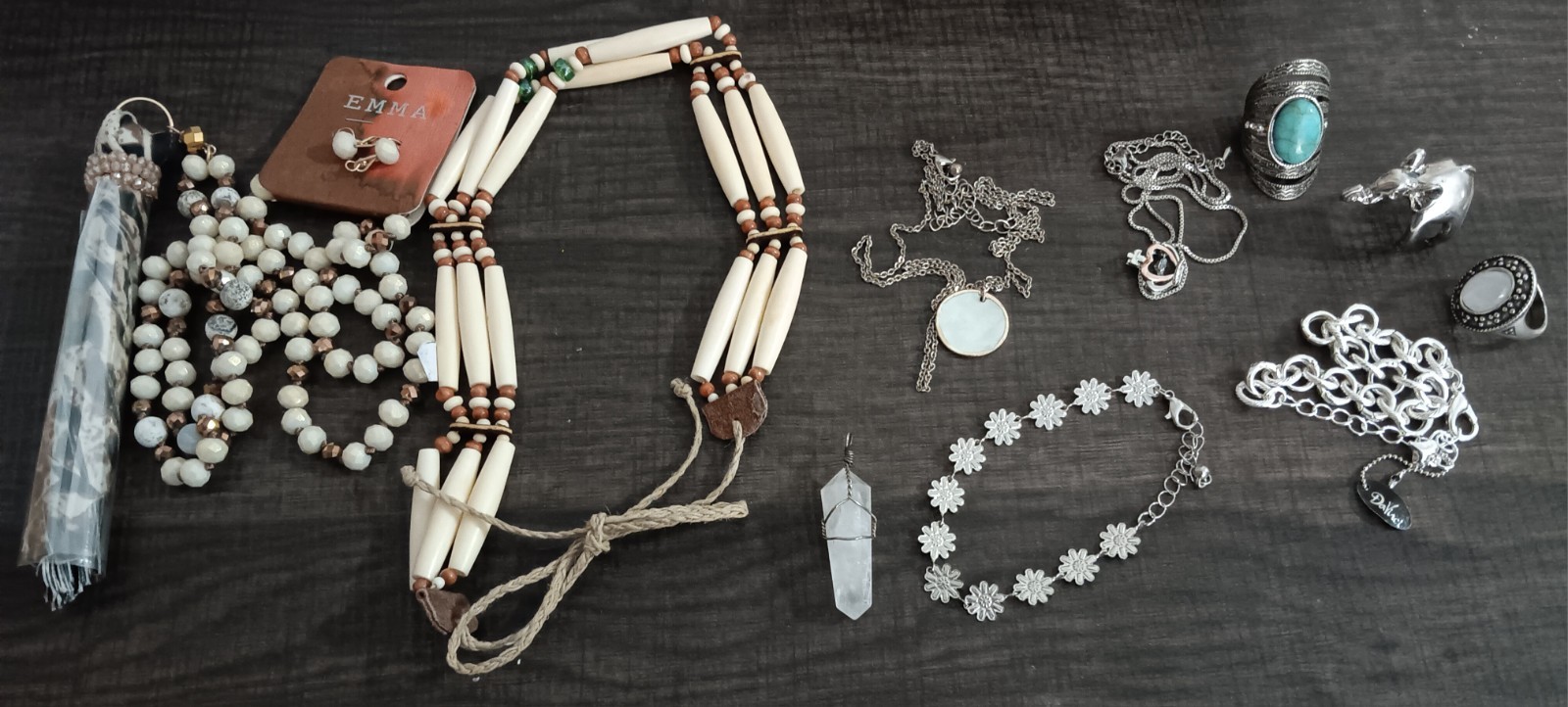 Jewelry Lot Necklaces Rings Bracelets Ear Rings