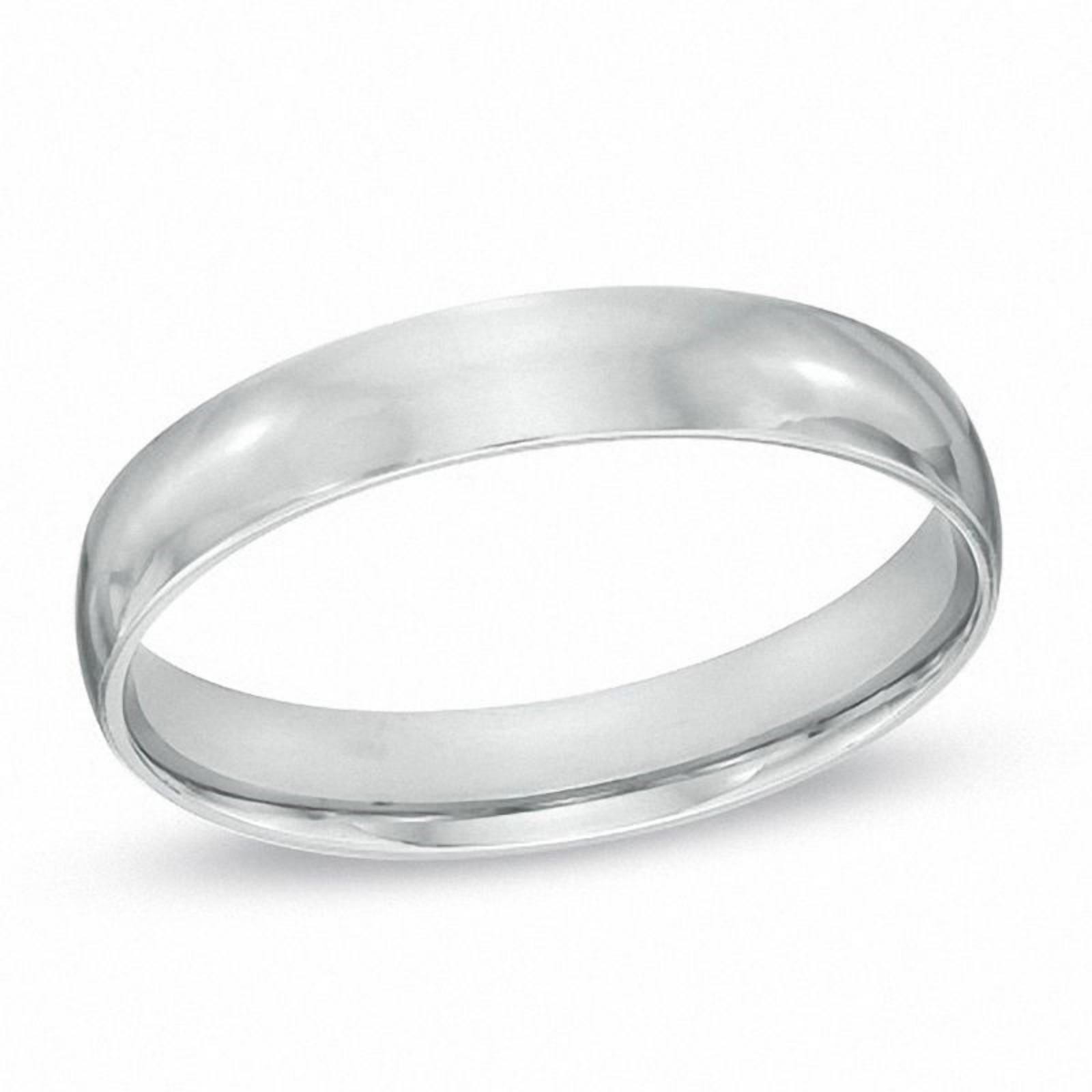 Men's Polished Wedding Ring in Sterling Silver - Size 10