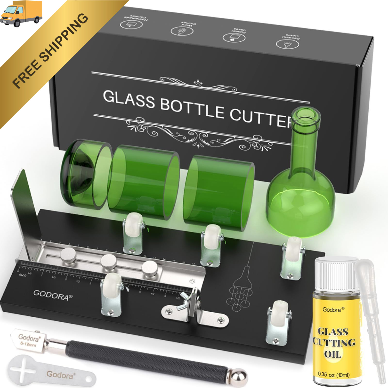 Glass Bottle Cutter & Cutting Oil NEW, NEW 