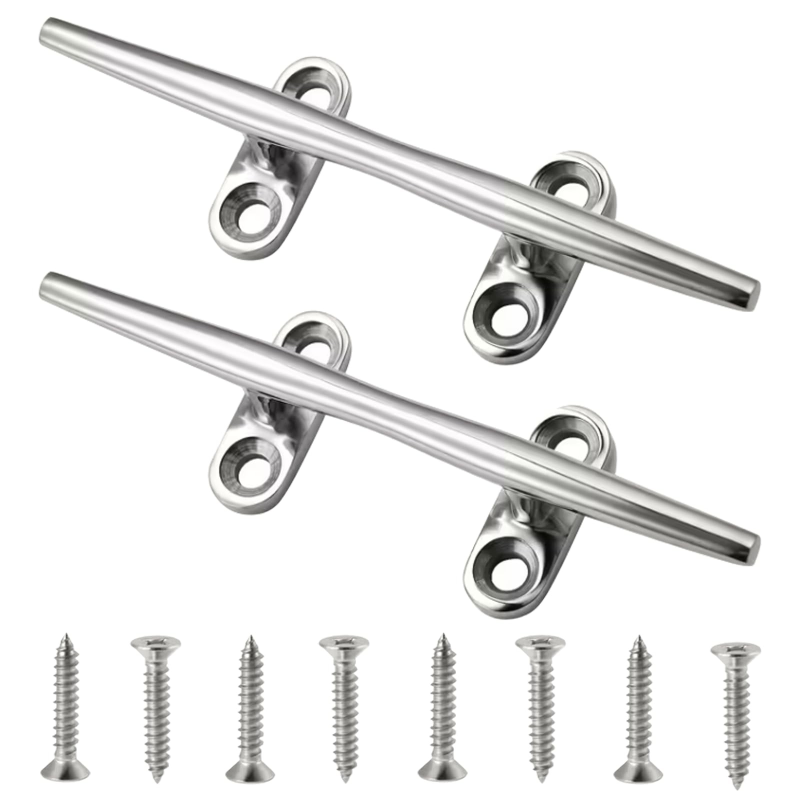 Boat Cleats 8 inch Dock Cleats 316 Stainless Steel Rope Cleats Boat Mooring A...