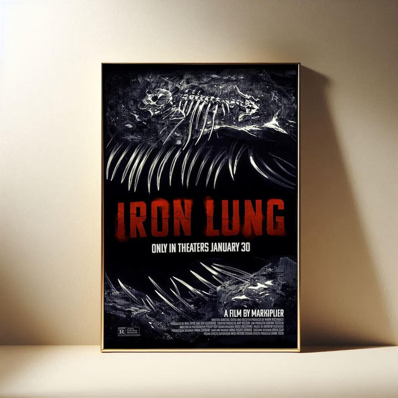 SALE!! Iron Lung 2026 Horror Movie Poster Modern Film Wall Art Print