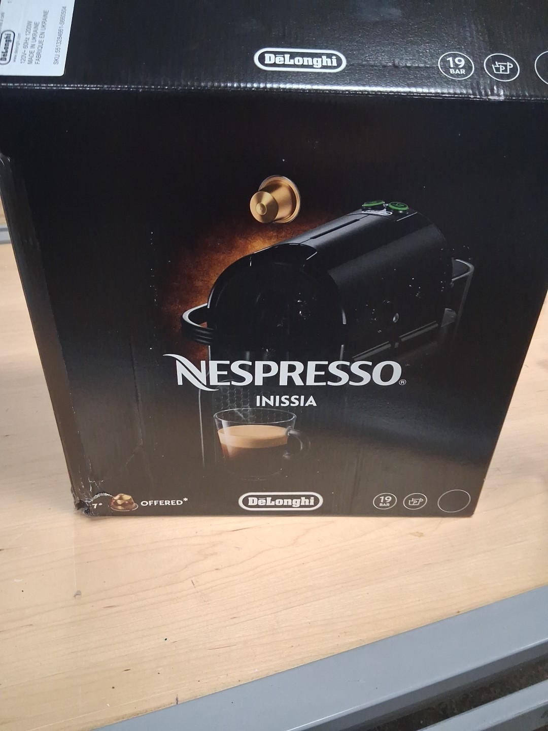 Nespresso VertuoPlus Coffee Maker and Espresso Machine DeLonghi Black Matte