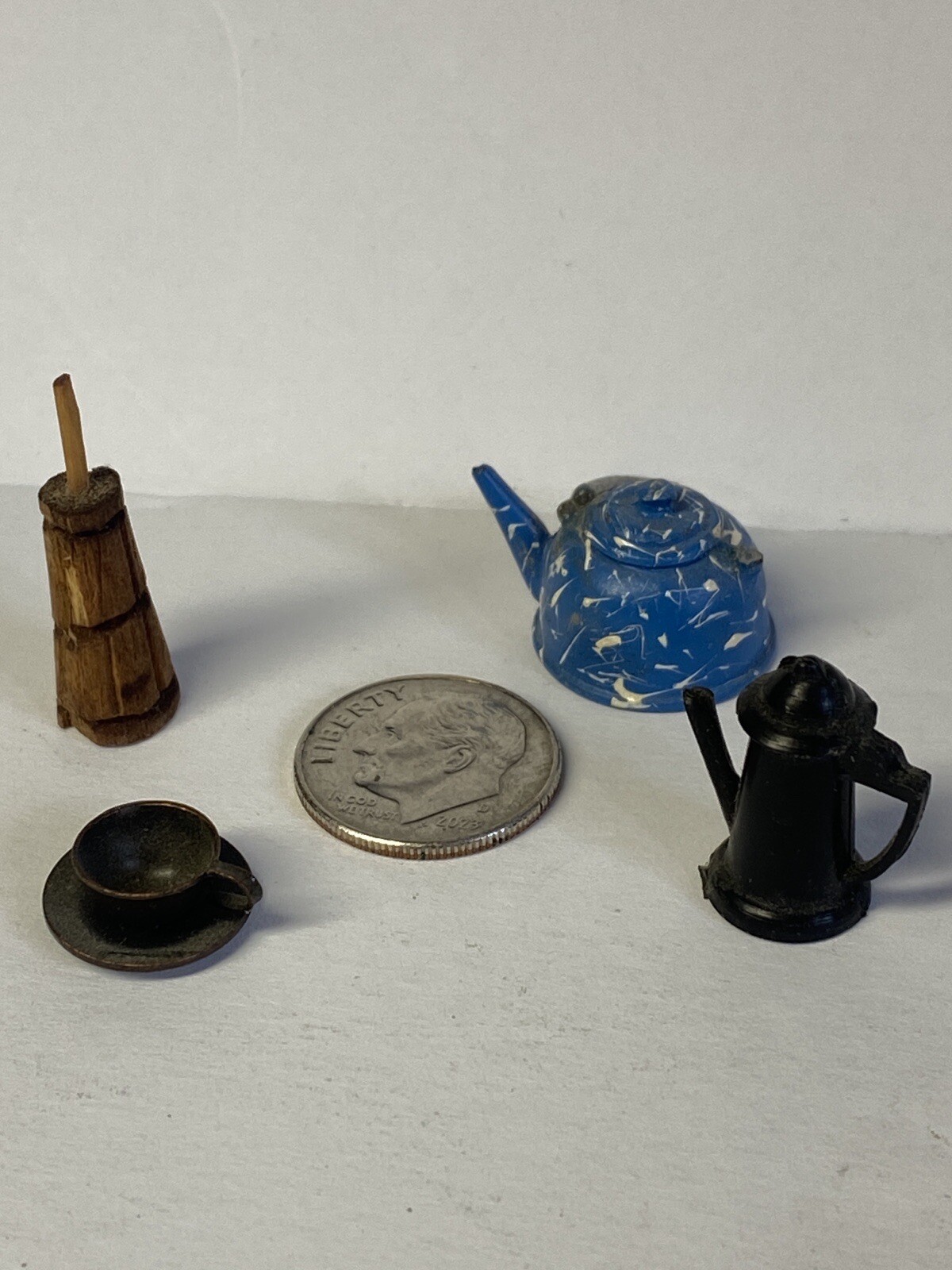 VTG Dollhouse Kitchen Kettles Butter Churn Cup