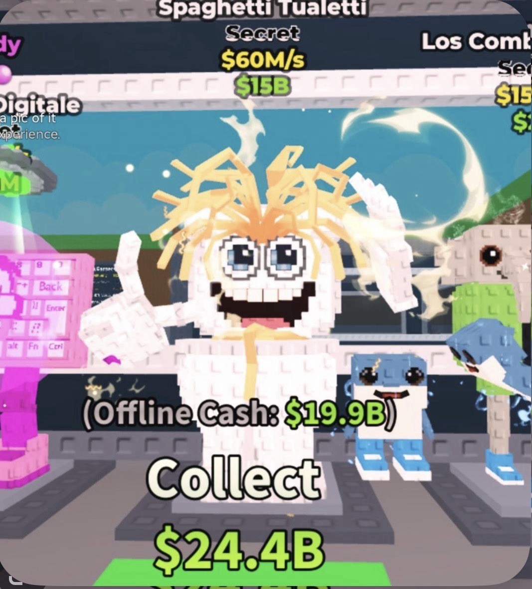 Steal a Brainrot Spaghetti Tualetti 60M/s Cheap and Fast Delivery