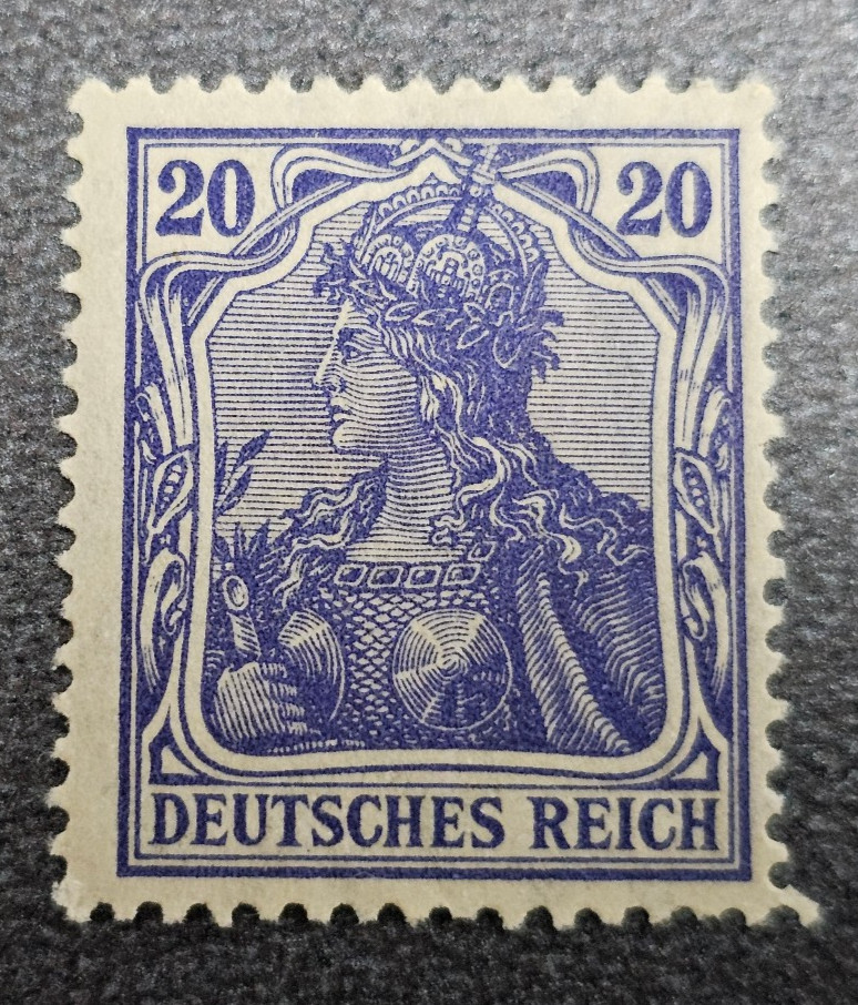 Stamp Germany Reich Germania 20 Pfennig 1915 Mi. Nr. 87 [🇩🇪39462-18]