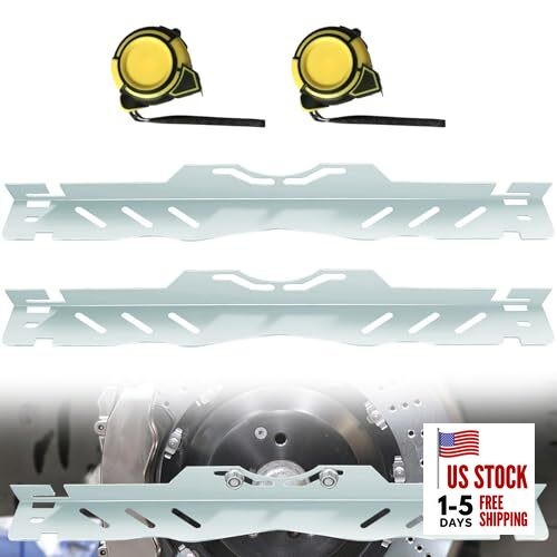 2 Pack Wheel Alignment Tool with 2 Pcs Measuring Tapes, Heavy Duty Toe White
