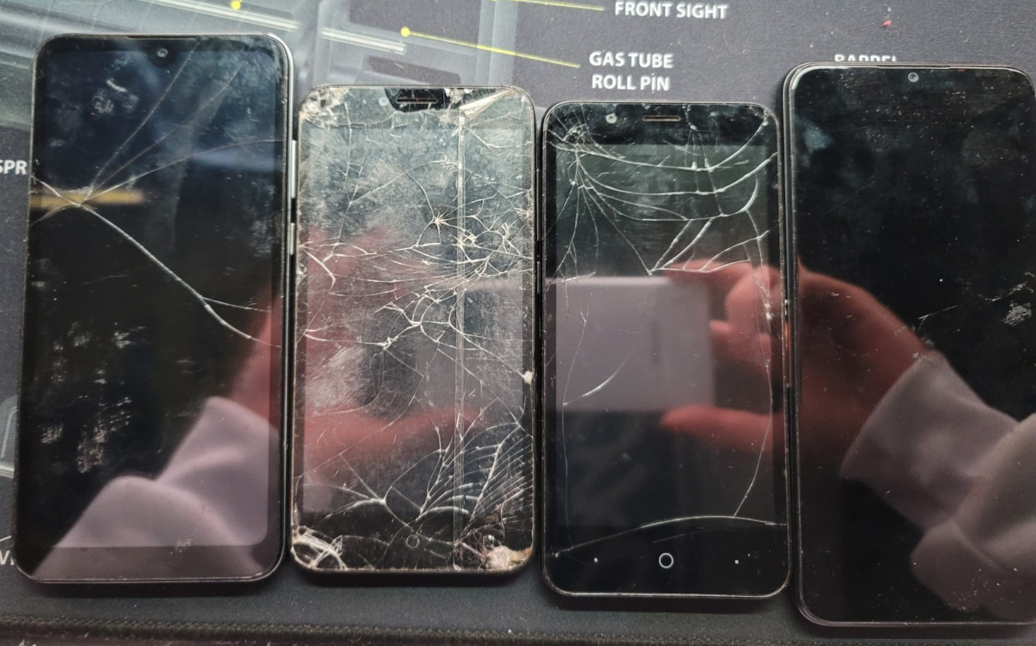 Lot Of 4 UNTESTED Android Phones PARTS OR REPAIR Only