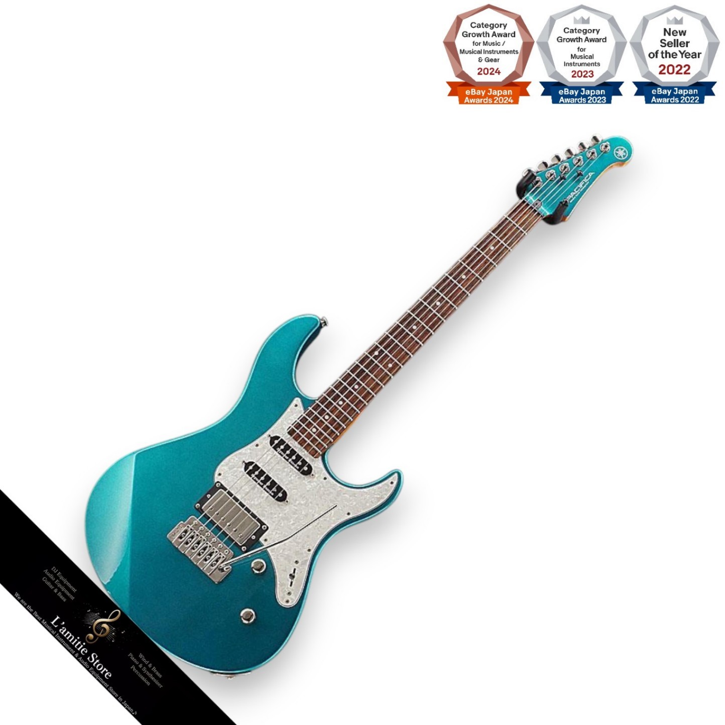 Yamaha Pacifica 612VIIX Electric Guitar Teal Green Metallic 3Pickup