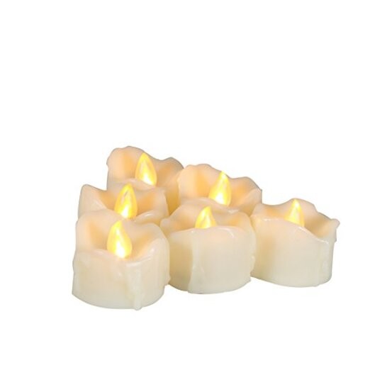 Battery Operated Flameless Votive Candles with Timer Realistic Flickering 