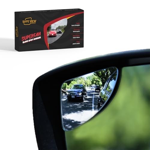 Blind Spot Mirrors for Cars by  – Real Convex Glass for Clear Wide Superfan