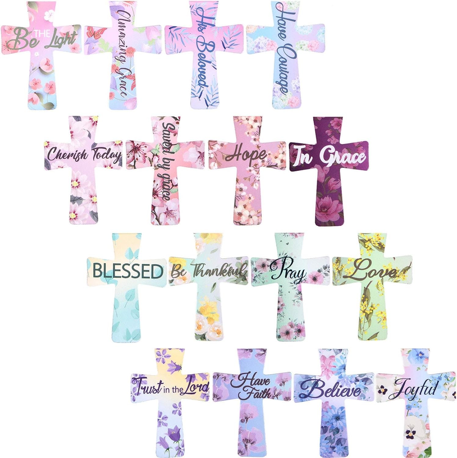 48 Pieces Magnetic Christian Religious Cross Bookmark Religious Bible Verses Boo