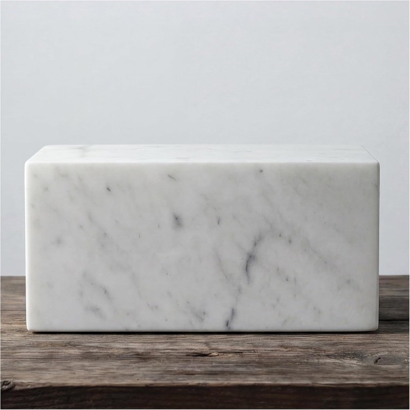  Carrara Marble Real Urn Genuine Marble Urn for Human Adult Cremation Ashes