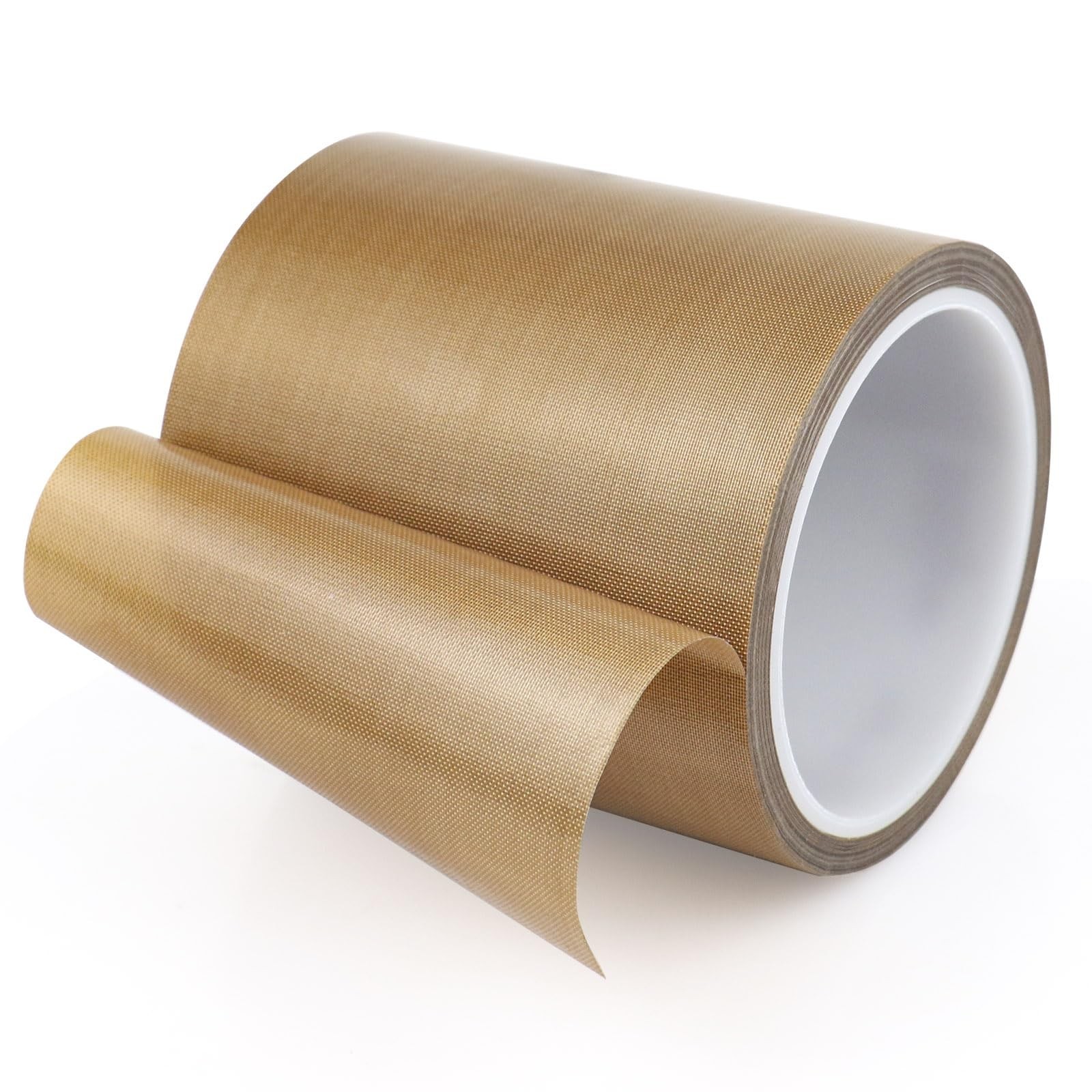 Teflon Glass Cloth Tape, (4-inch x 33 Feet x 0.18mm) High Temperature PTFE Co...