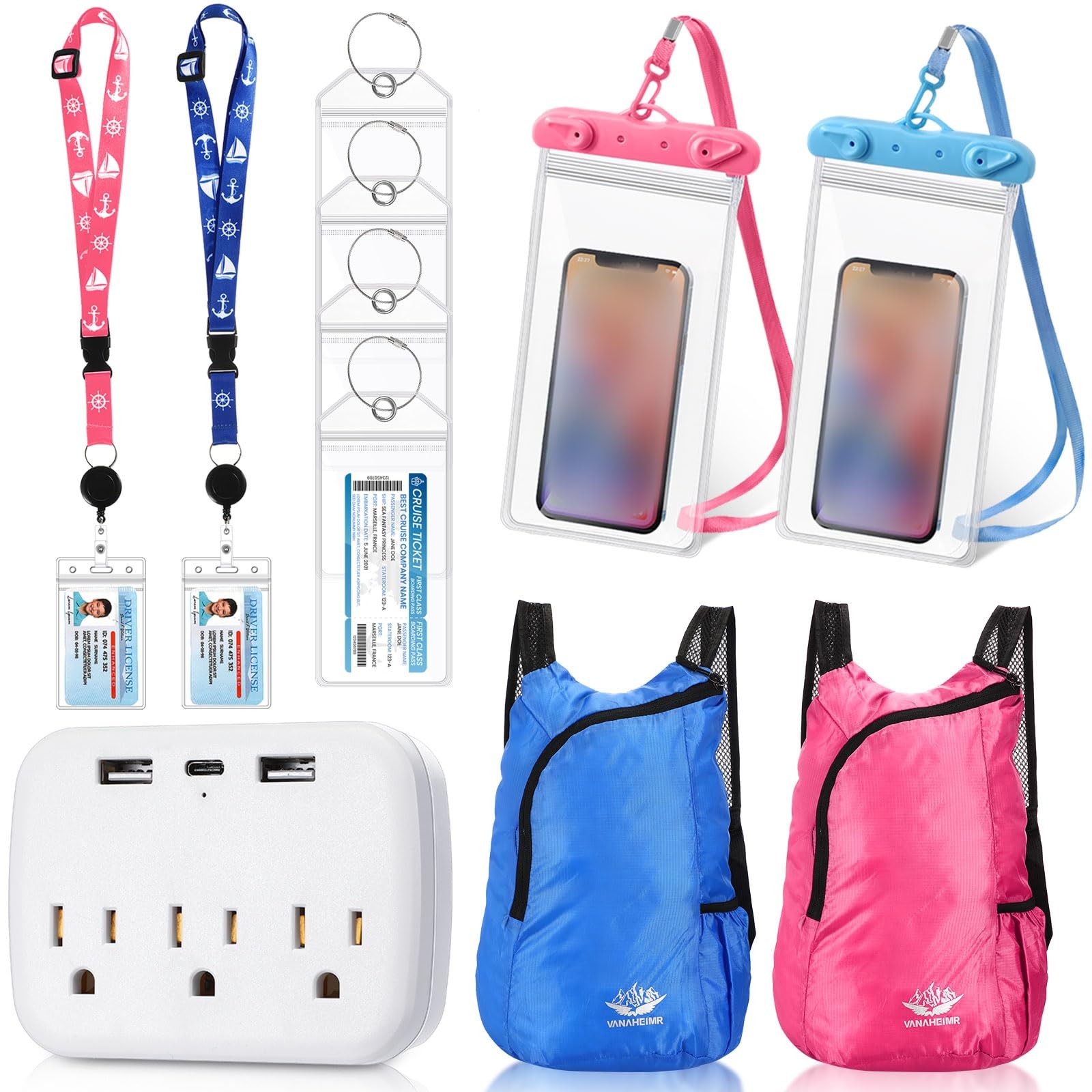 Tenceur 11 Pcs Cruise Accessories Kit 4 Carnival Cruise Luggage Tag 2 Lanyard...