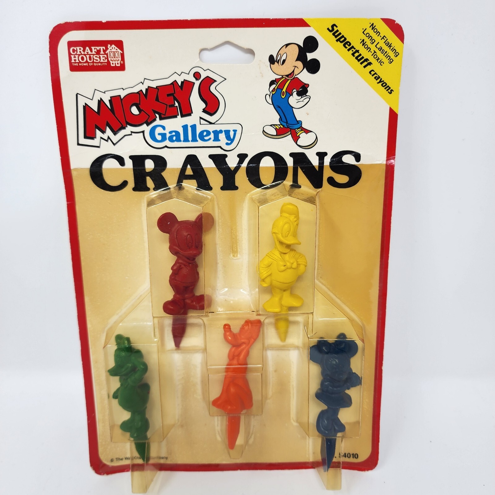 Vtg Disney Mickey's Gallery Super-tuff Crayons Craft House - New Old Stock 1992