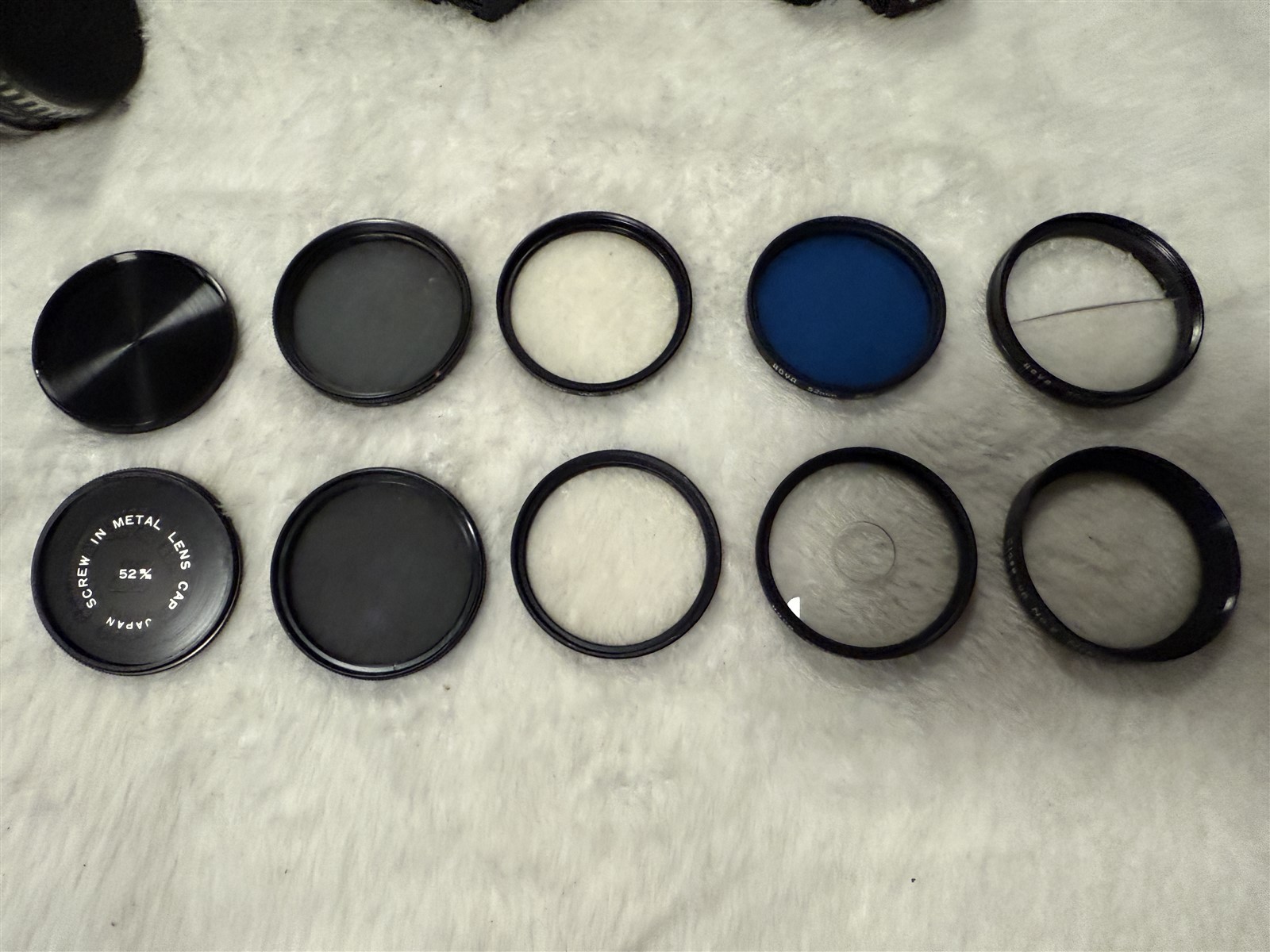 52mm CIRCULAR LENS FILTER LOT VIVITAR NIKON & HOYA POLARIZING UV-HAZE CENTER ++