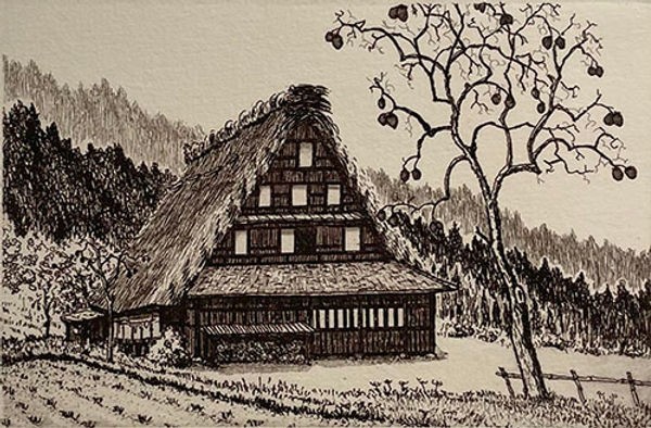 Hiroto Norikane "Last Persimmons - 2" Copperplate Print Ed.522 From Japan