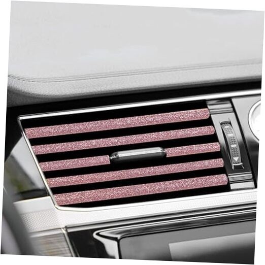 Car Vent Outlet Trim Strip 10 PCS Car-Vent Outlet Moulding Trims Auto Air Pink