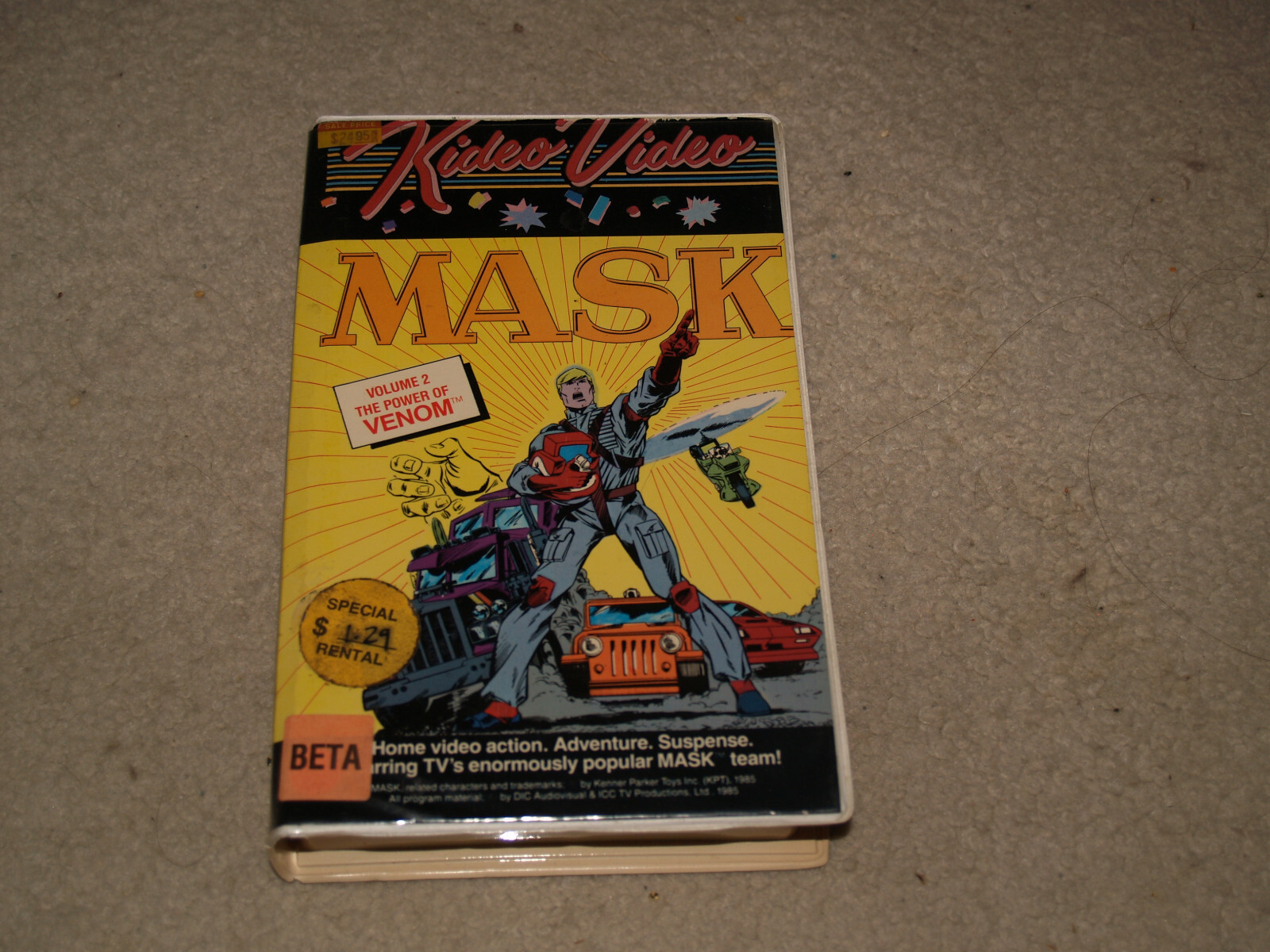 M.A.S.K. MASK volume 2 The Power of Venom Betamax w/ rental case BETA