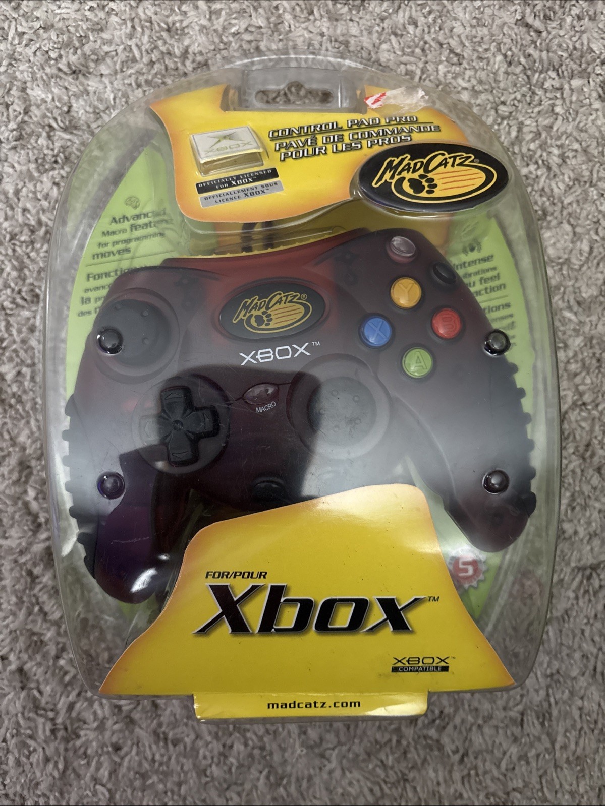 SEALED NEW Red Wired Xbox Mad Catz Control Pad Pro Controller 2002 Madcatz