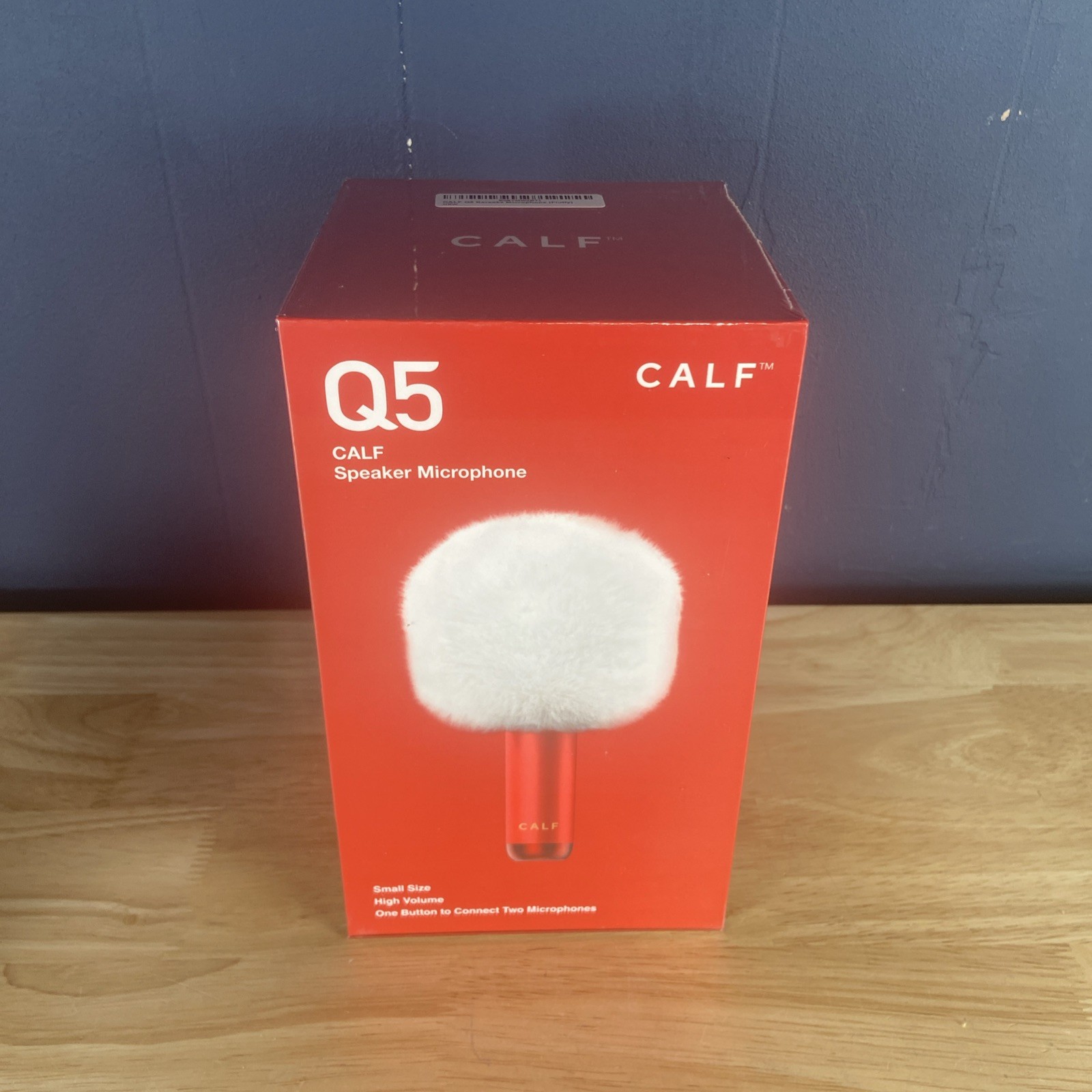 Calf Q5 Bluetooth Karaoke Speaker Microphone Red White New