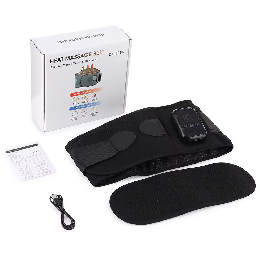 New Upgrade Electric Heating Waist Massager Support Belt Vibration Infrared Hot 
