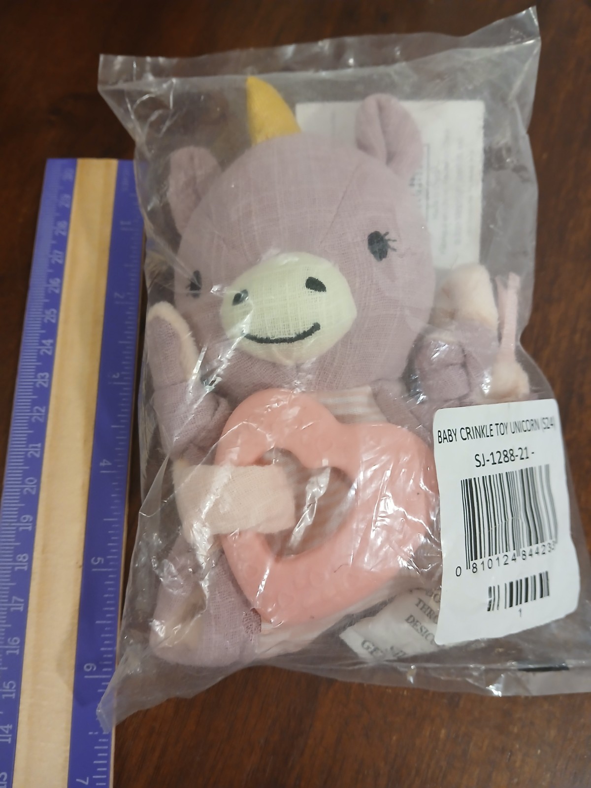 Stephen Joseph Unicorn Baby Crinkle Sensory Plush Toy New And Sealed Cute!