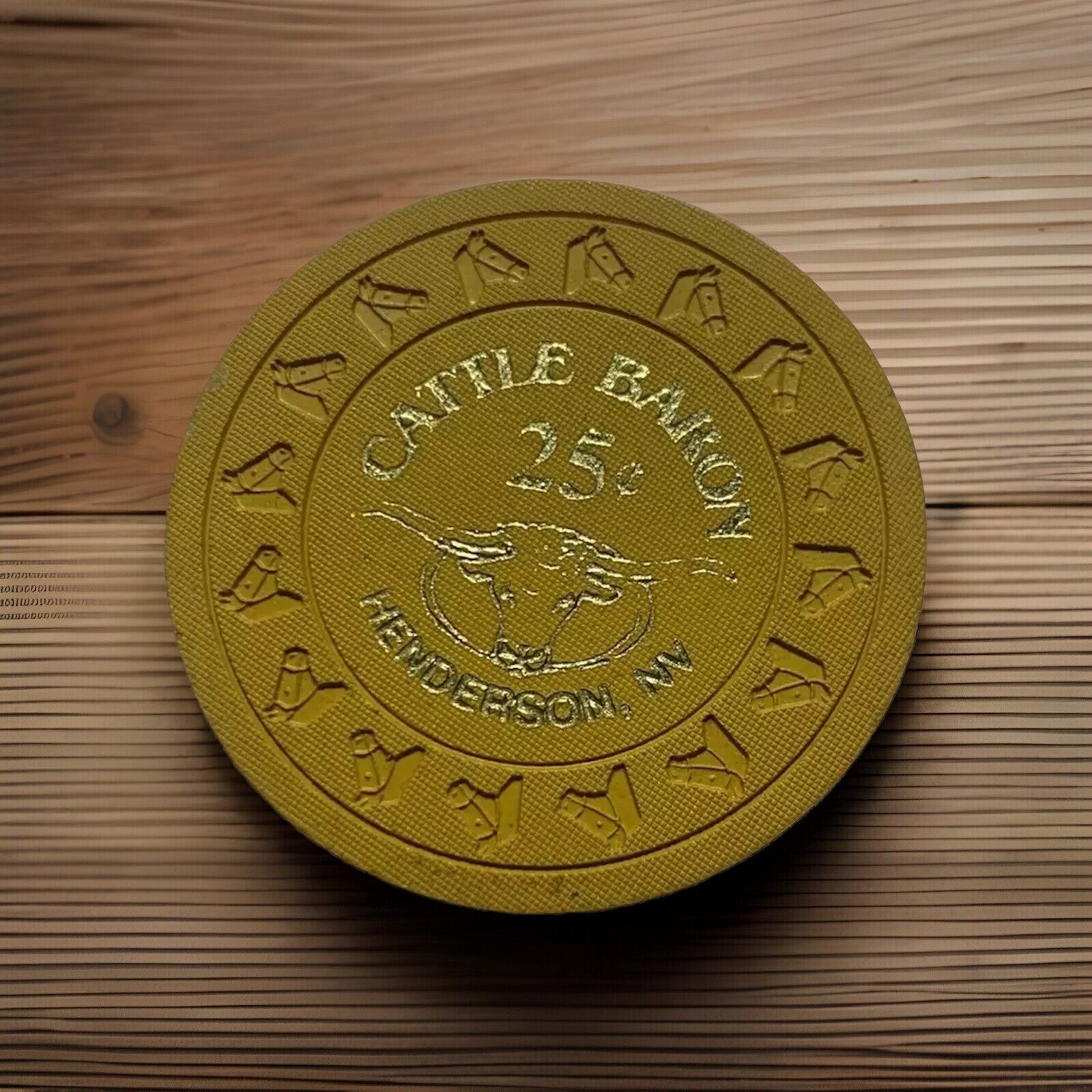 Cattle Baron Casino Henderson Nevada 25 cent casino Chip 1991