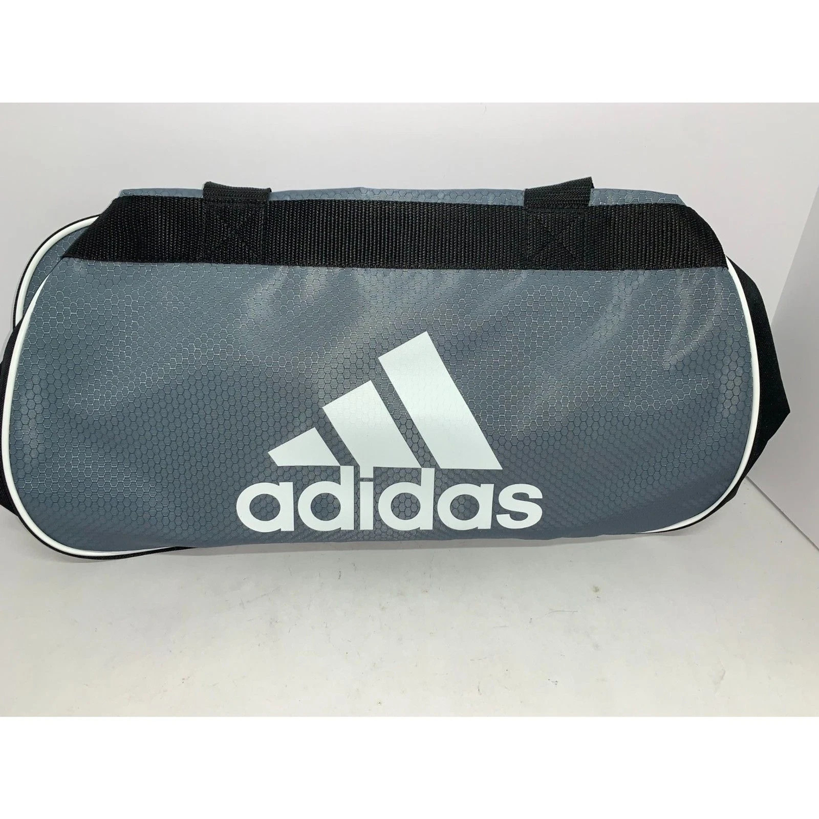adidas Diablo Small II Duffel Bag Gym Locker Travel Logo Black Grey New