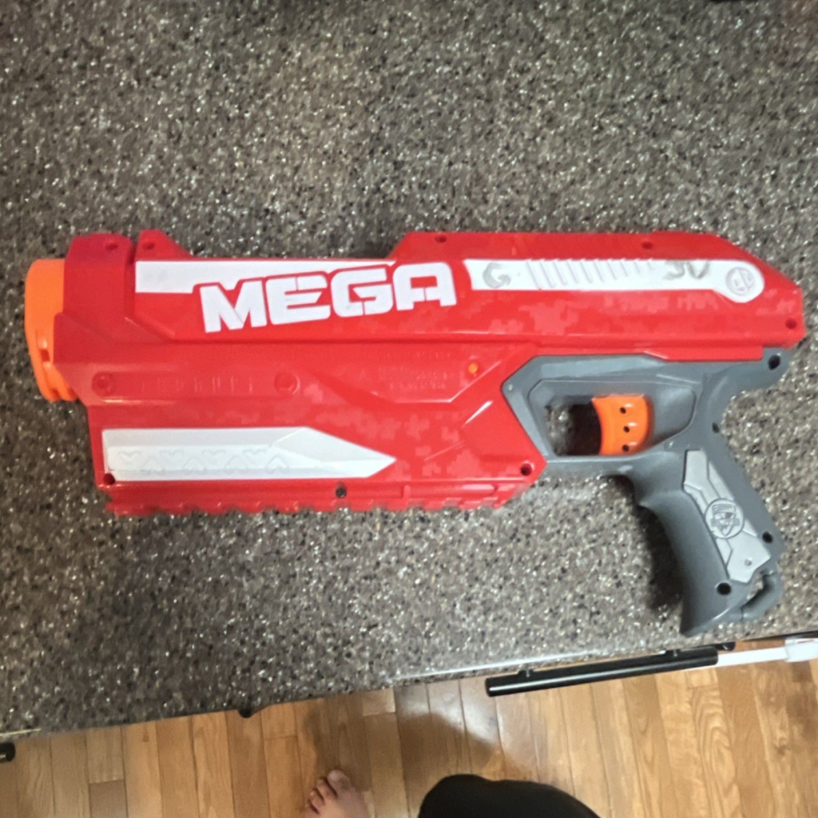 NERF Mega Magnus Red Dart Gun Blaster for Ages 8-11 Years & Recommended Age 8+