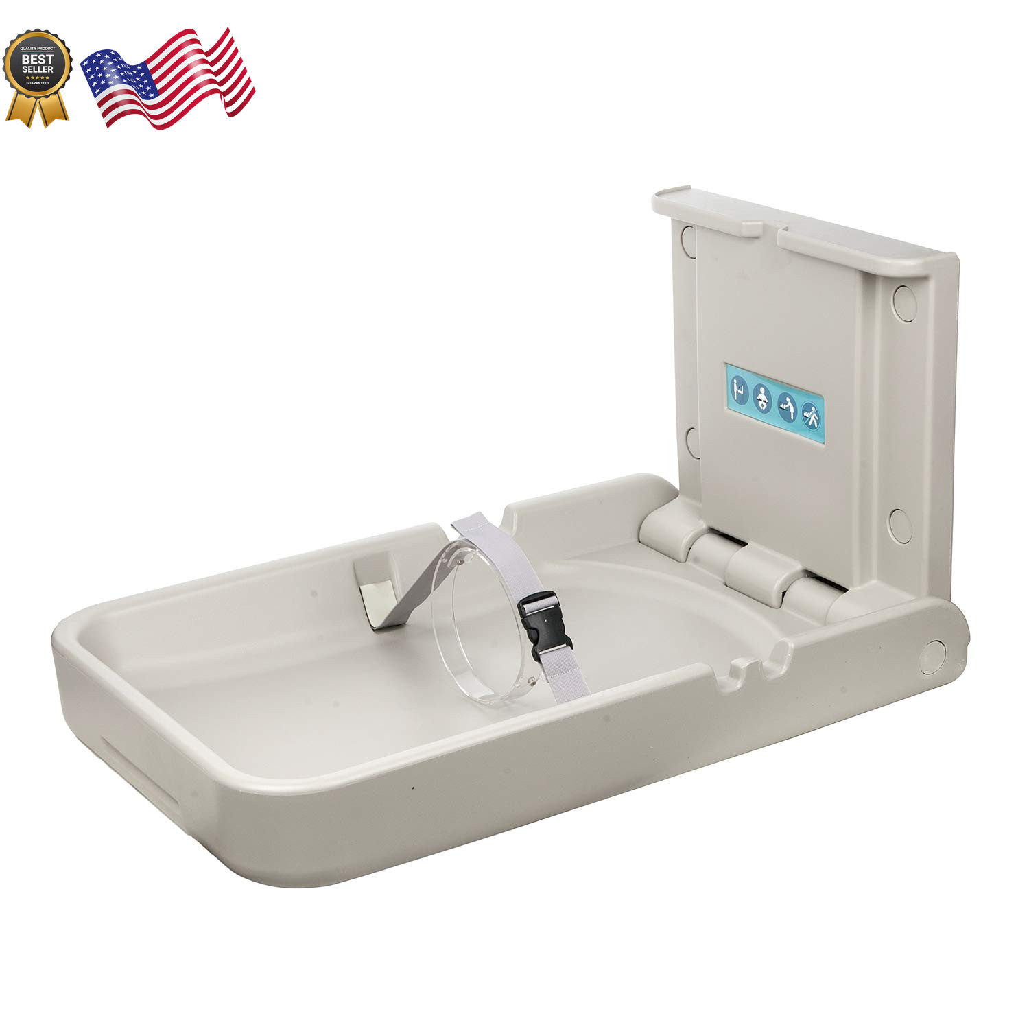 Baby Changing Diaper Station Wall-Mount Vertical Baby Changing Table Sturdy