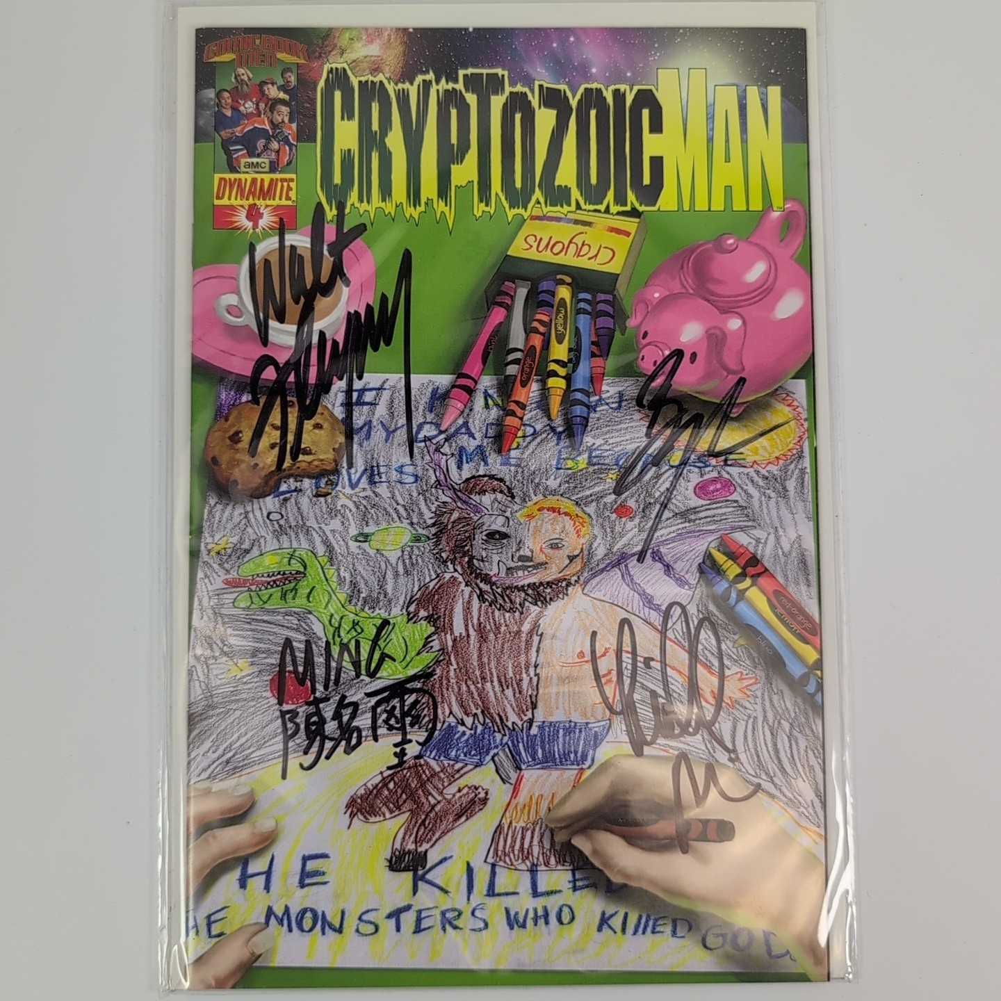 Dynamite Entertainment Cryptozoic Man #4 Signed by The Comic Book Men NM T+