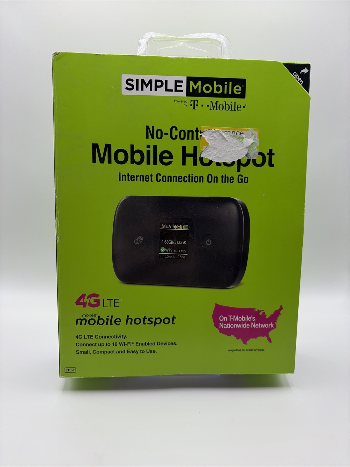 T-Mobile -Simple Mobile No-Contract Mobile Hotspot - Black