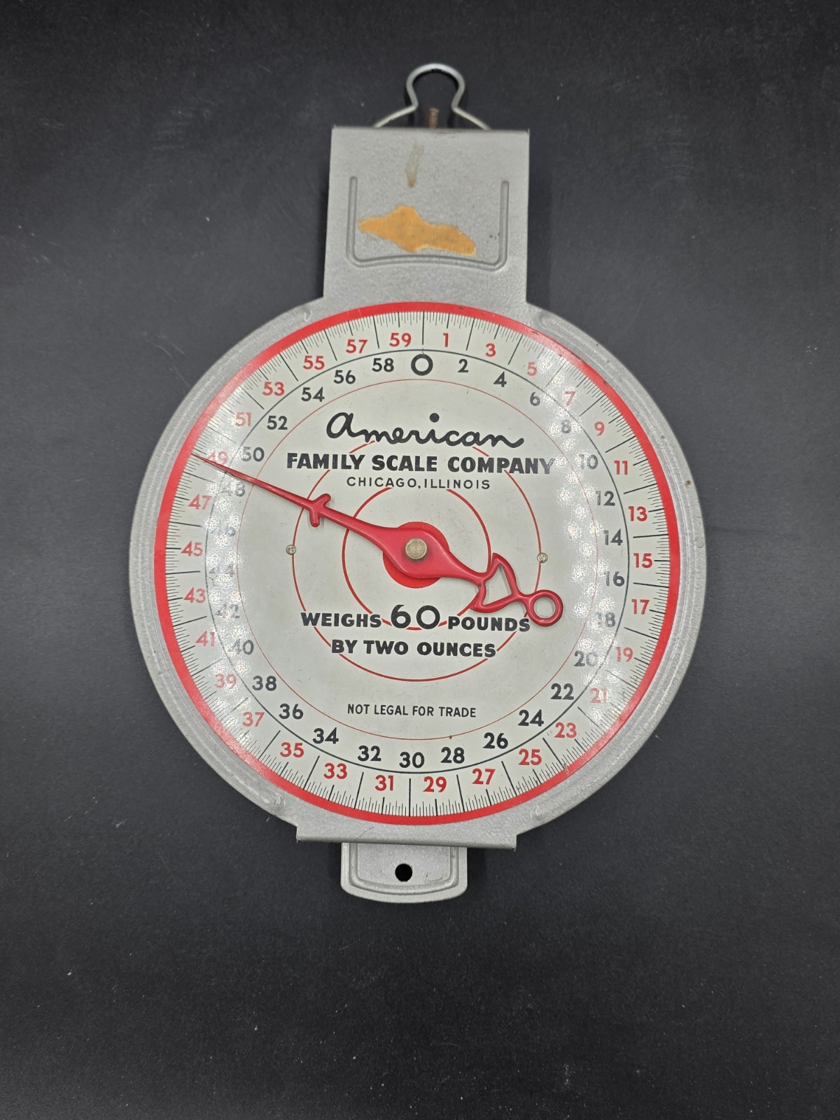 Vintage American Family Scale Company Hanging Scale 60 LB Untested