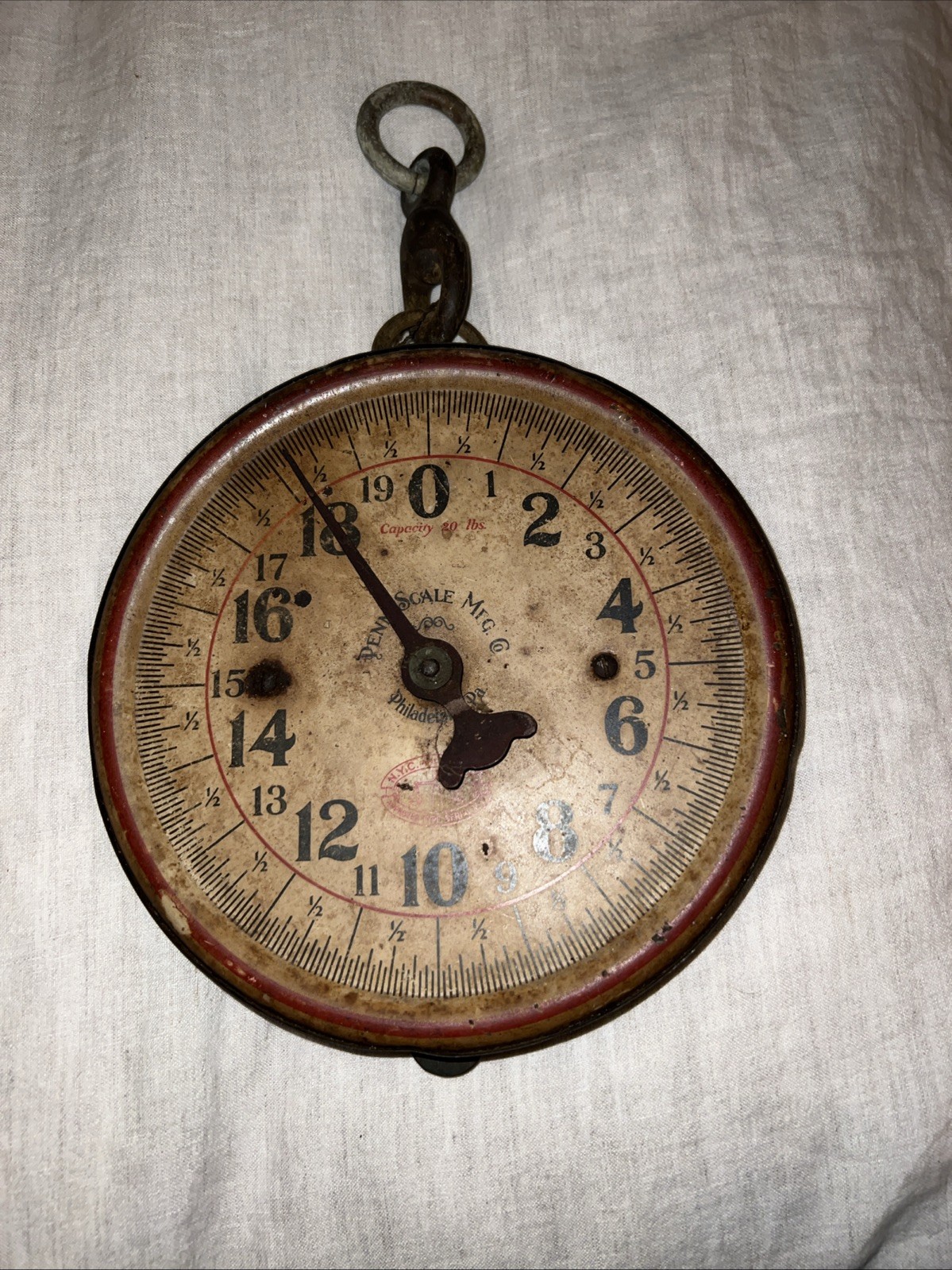 Antique Penn Philadelphia Scale Co. Country Store Scale Dial