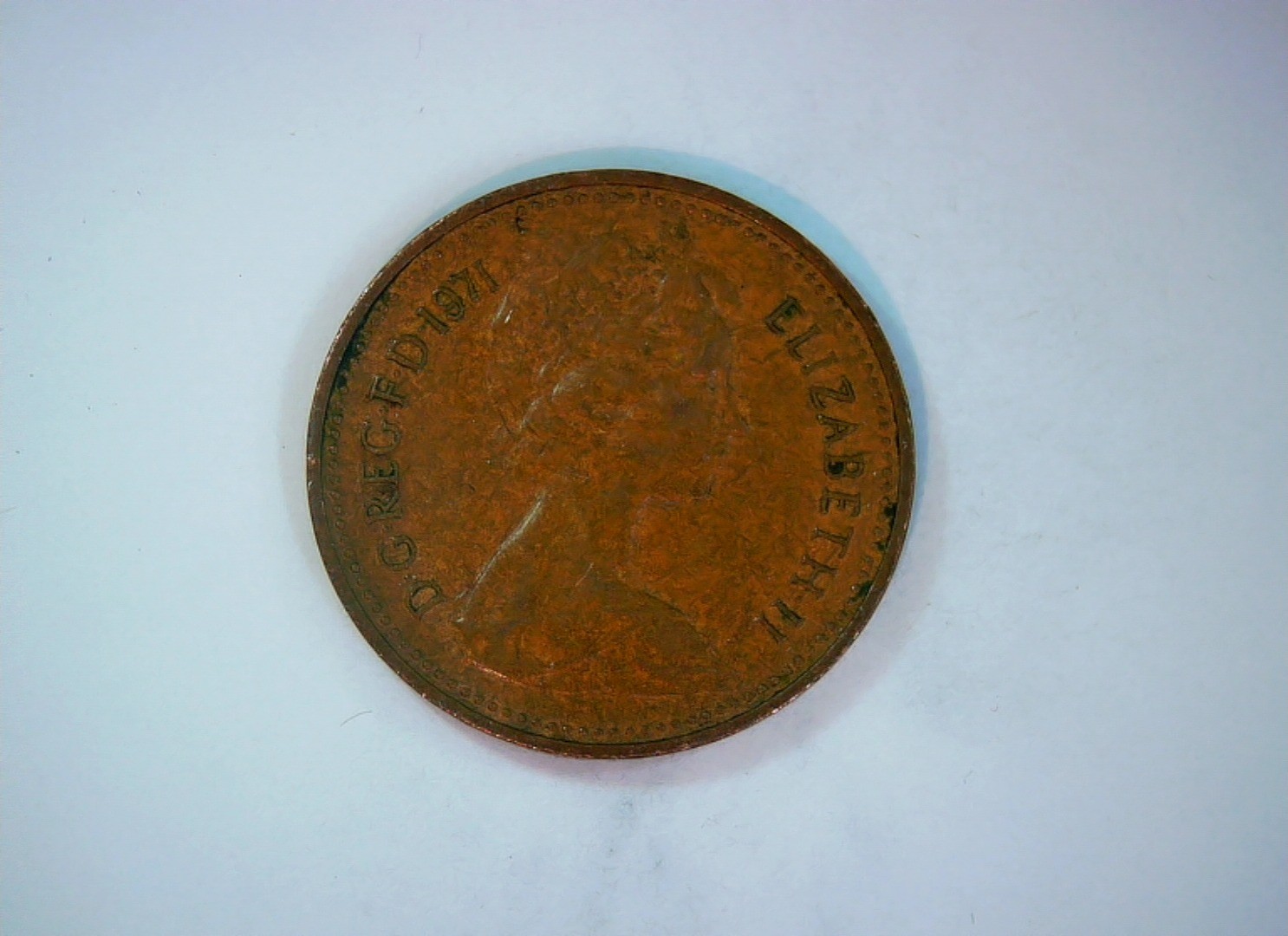 UK 1971 1 New Penny Elizabeth II New Penny (decimal coinage, portcullis reverse)