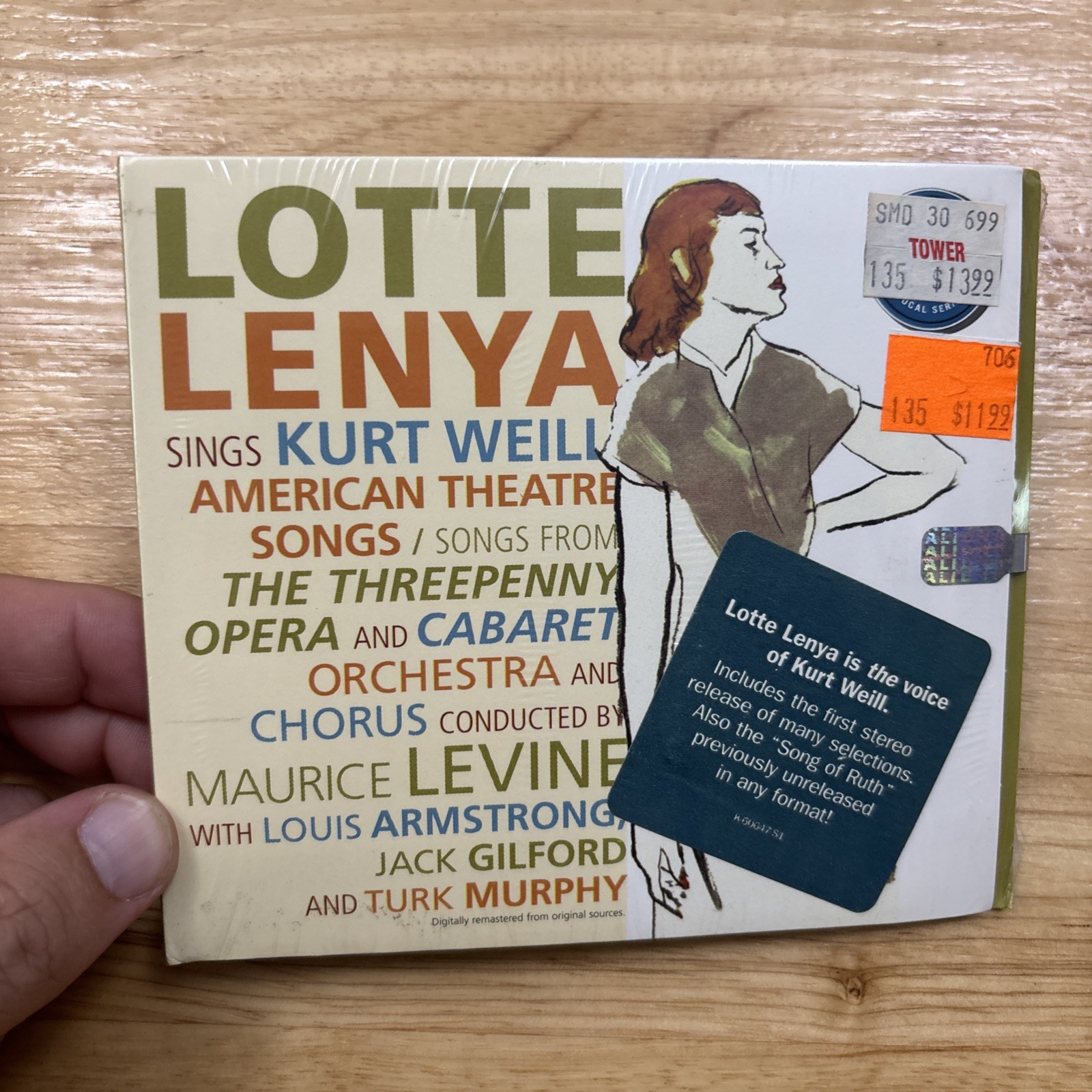 Lotte Lenya Sings Kurt Weill: American Theater Songs (CD, 1999) New Sealed