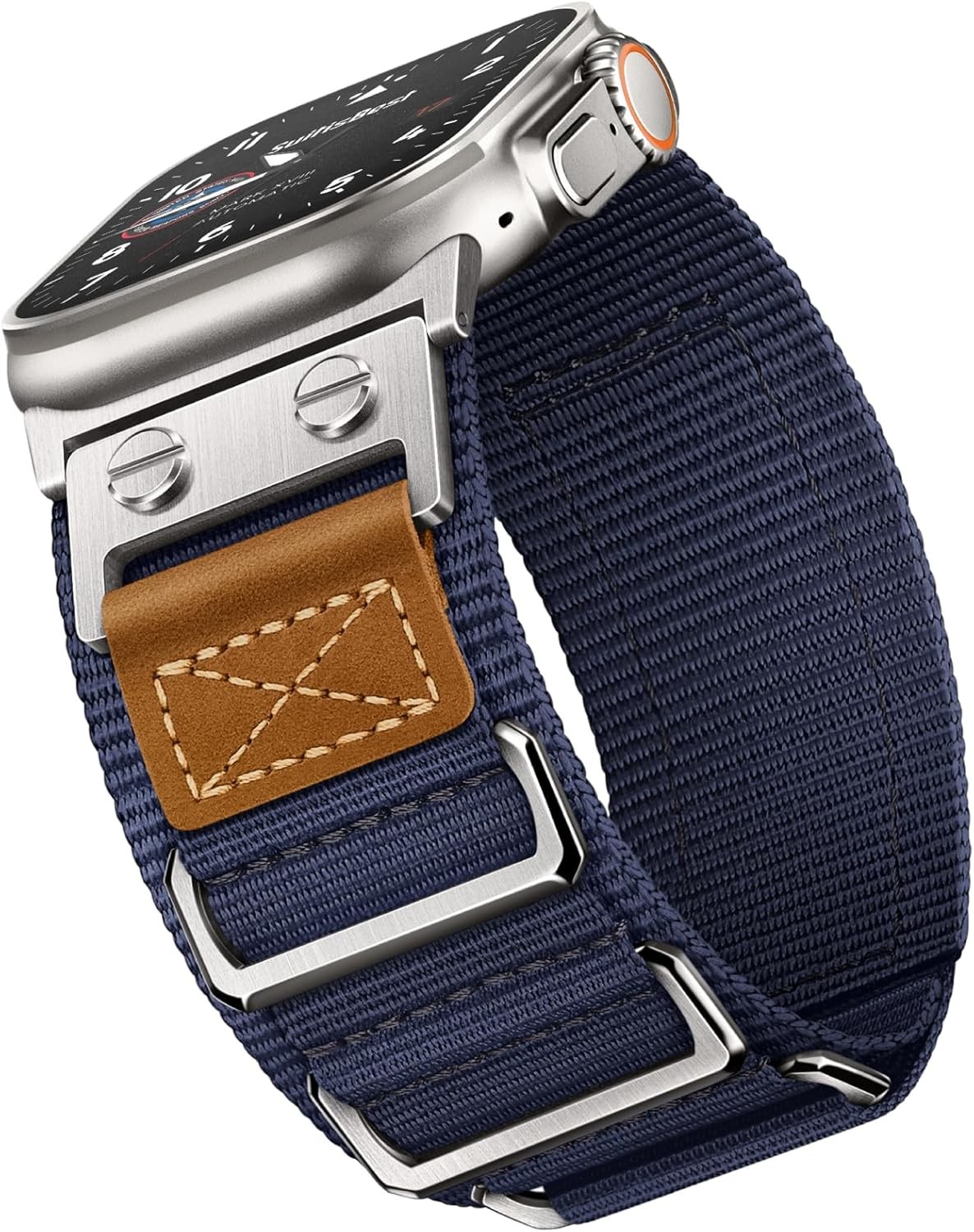 3 Ring Military Nylon Strap Compatible with Apple Watch Ultra 49mm