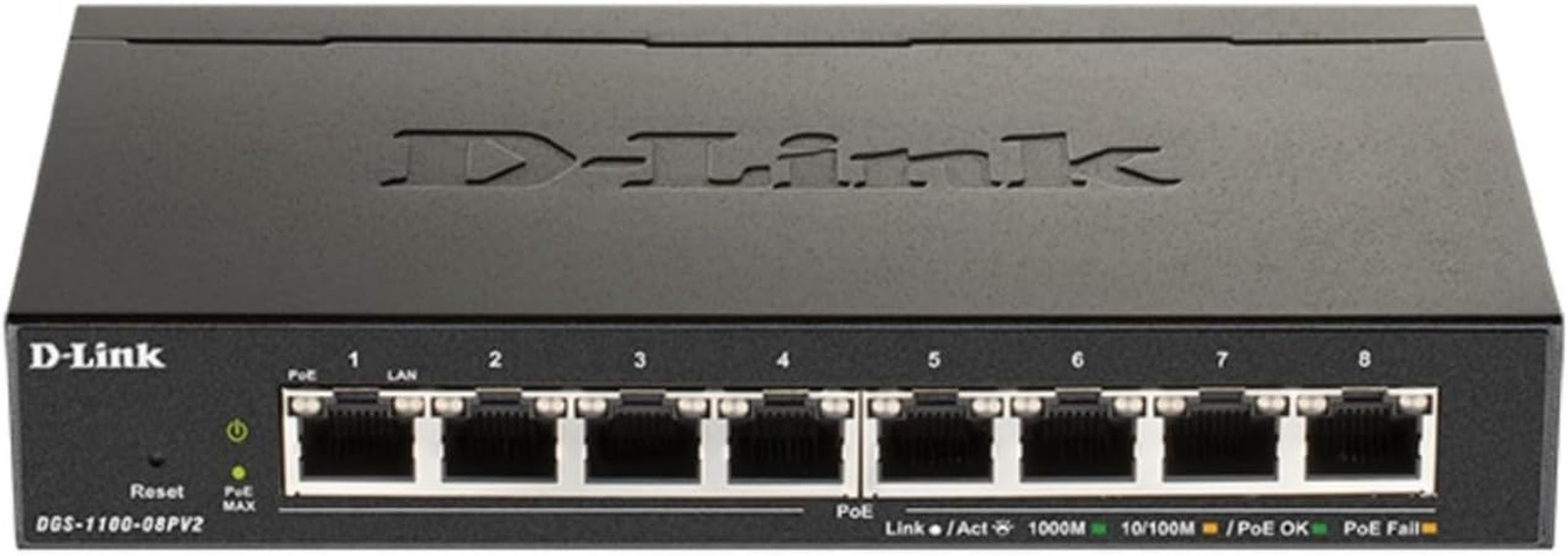 8-Port Gigabit Smart Managed Poe+ Switch —8 Poe+ Ports (64W)—L2—Vlans—Cable Diag