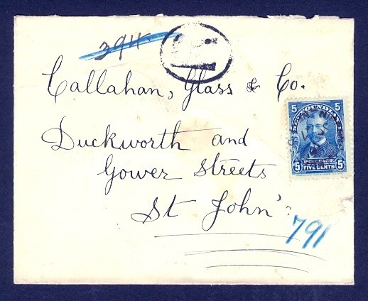 NEWFOUNDLAND #85 NIPPERS HARBOUR JA 19/07 SPLIT CIRCLE REG TO ST JOHN'S