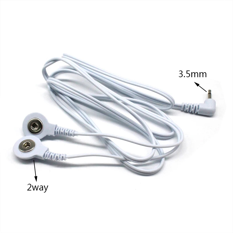2 Way+4-Way Machine Massager Button Cable Electrode Electrode Padsstandard Conne