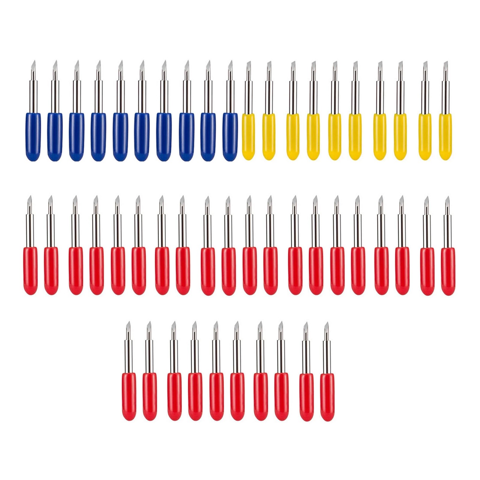 50Pcs 30°-60° Tungsten Steel Carbide Blade Roland Lettering Knife Polished Kit