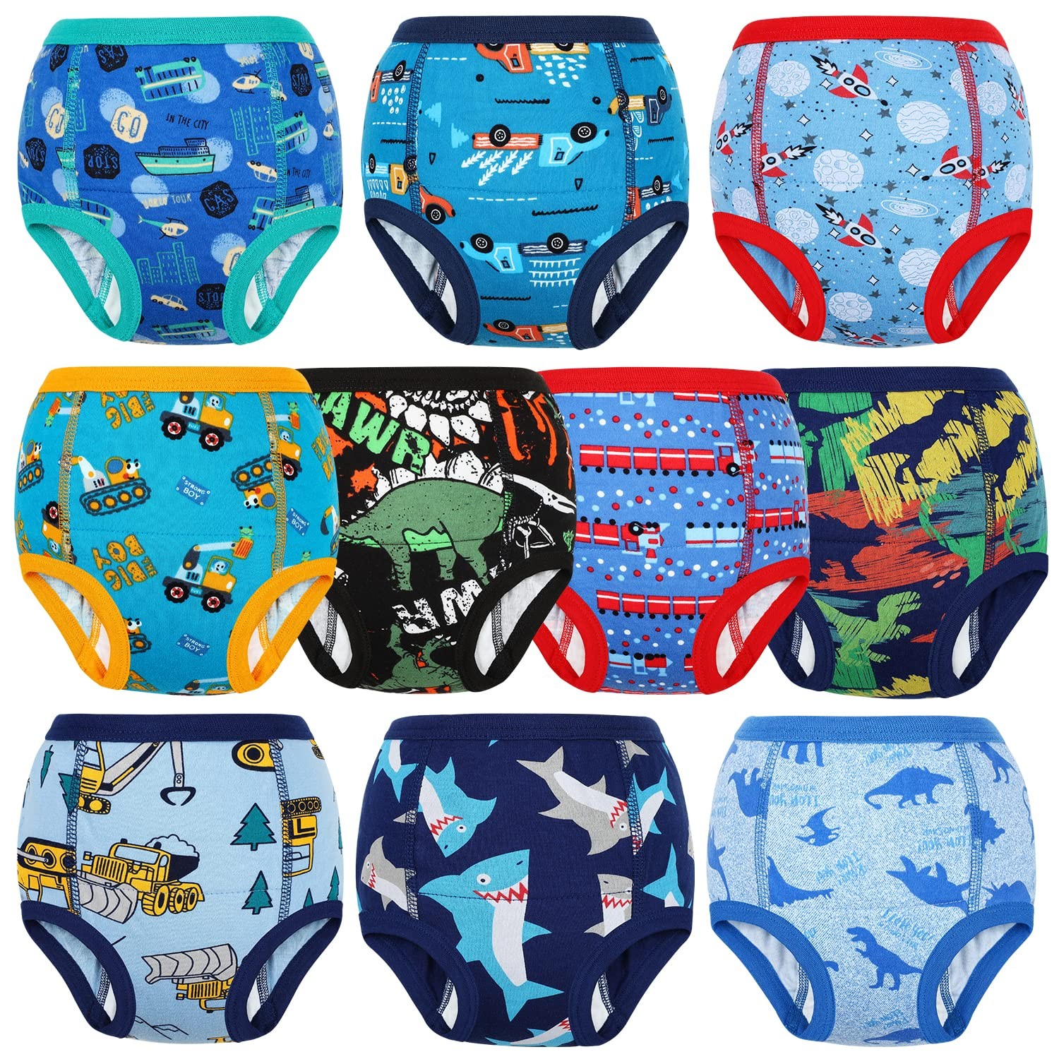 Potty Training Underwear 10 Packs Absorbent Training Pants for Boys and Girls...