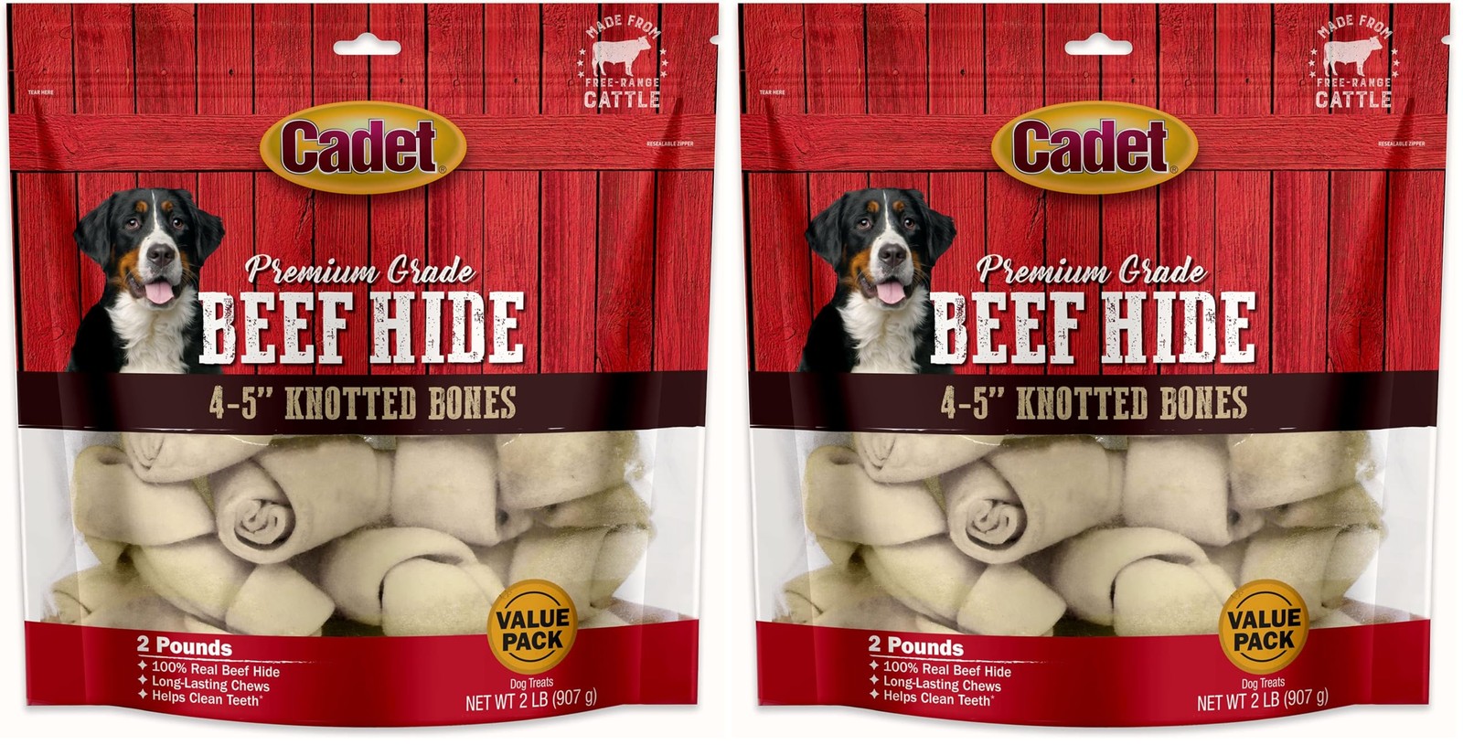 Cadet Premium Beef Hide Long Lasting Dog Chews Chips - Healthy Teeth & Gums