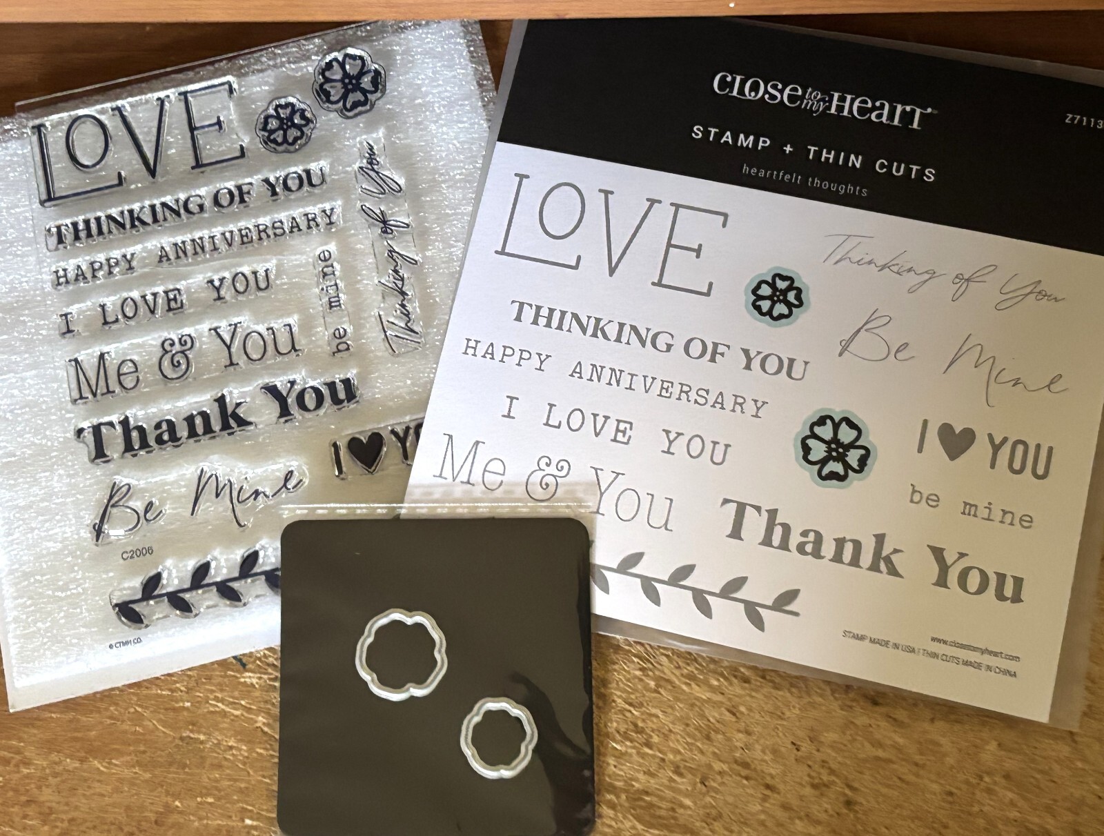 CTMH Z7113 THIN CUTS & C2006 HEARTFELT THOUGHTS ~ I LOVE YOU, Be Mine, Me & You