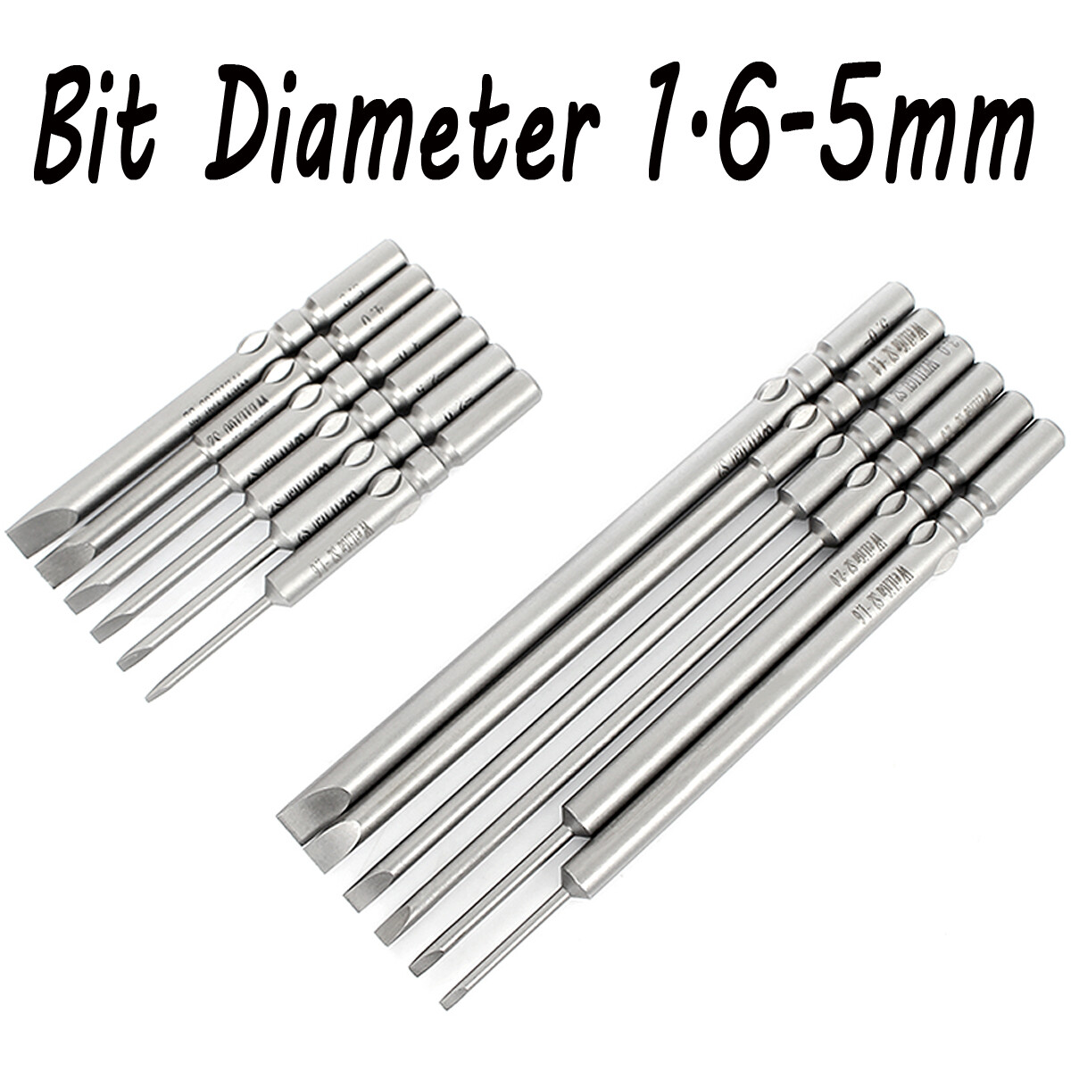 Round Shank Screwdriver Magnetic Bits Slot Power Bits High Torque Insert Driver